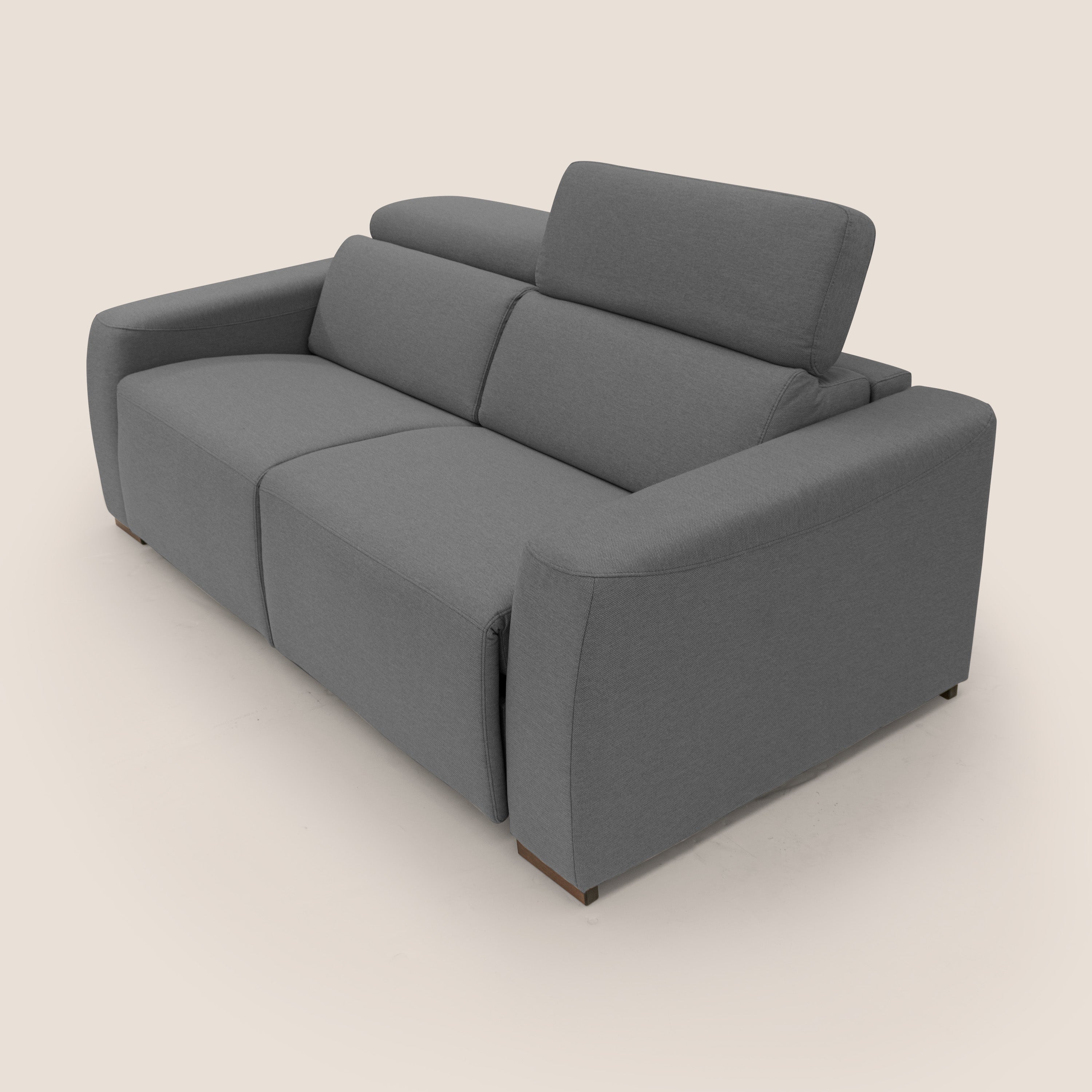 Poseidon divano letto + relax elettrico in tessuto smacchiabile impermeabile T05 antracite