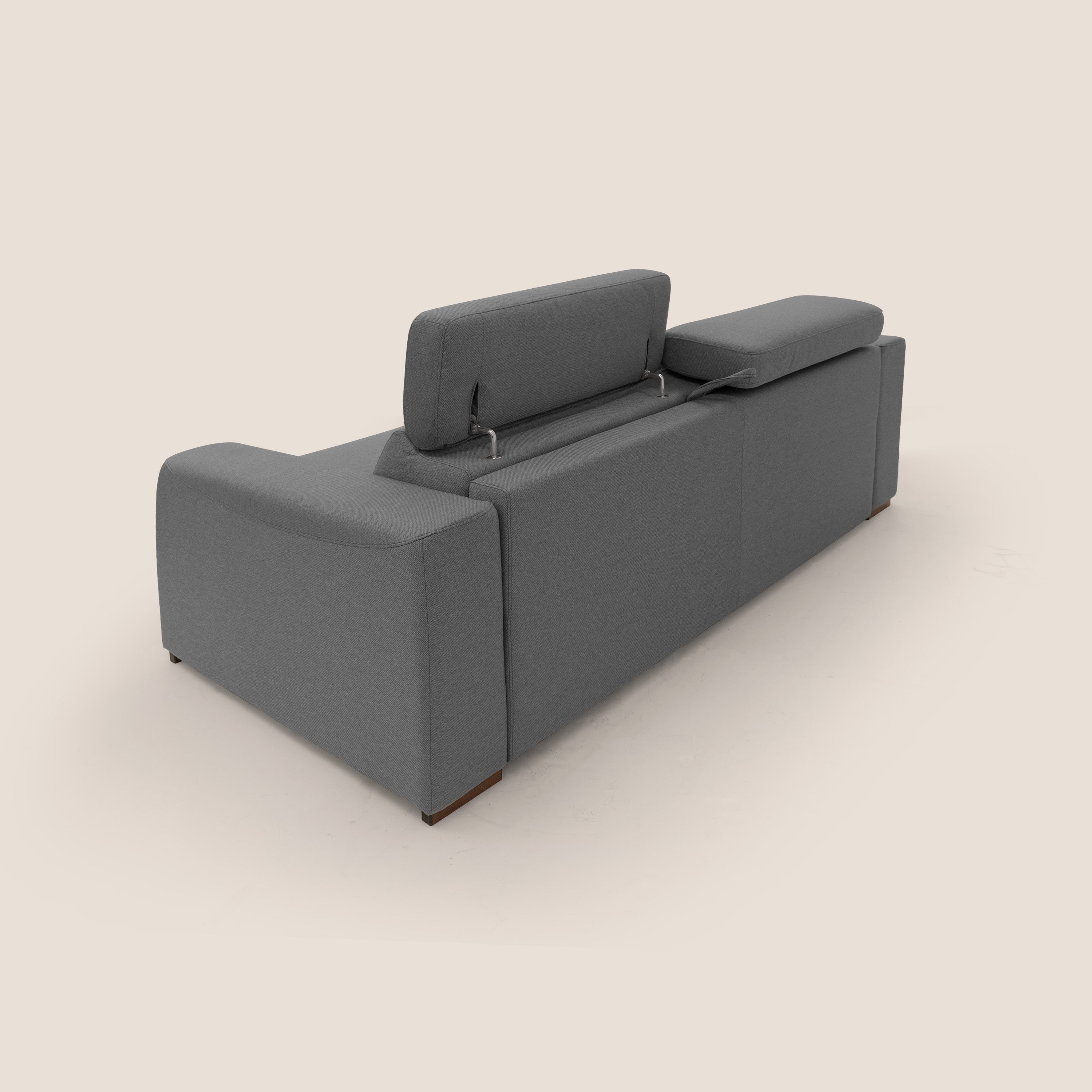 Poseidon divano letto + relax elettrico in tessuto smacchiabile impermeabile T05 antracite