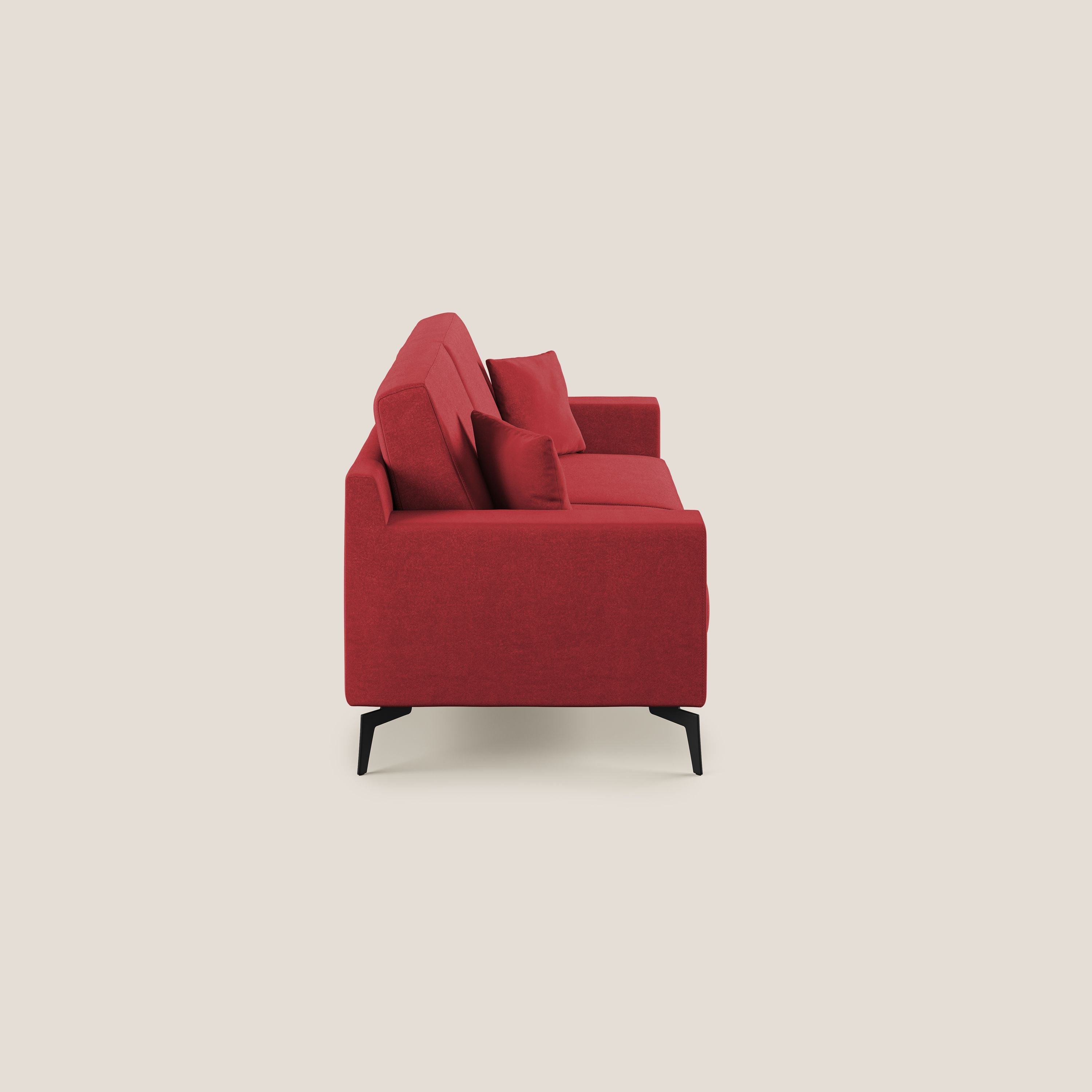 Prestige divano moderno in microfibra smacchiabile T11 rosso - divani.store
