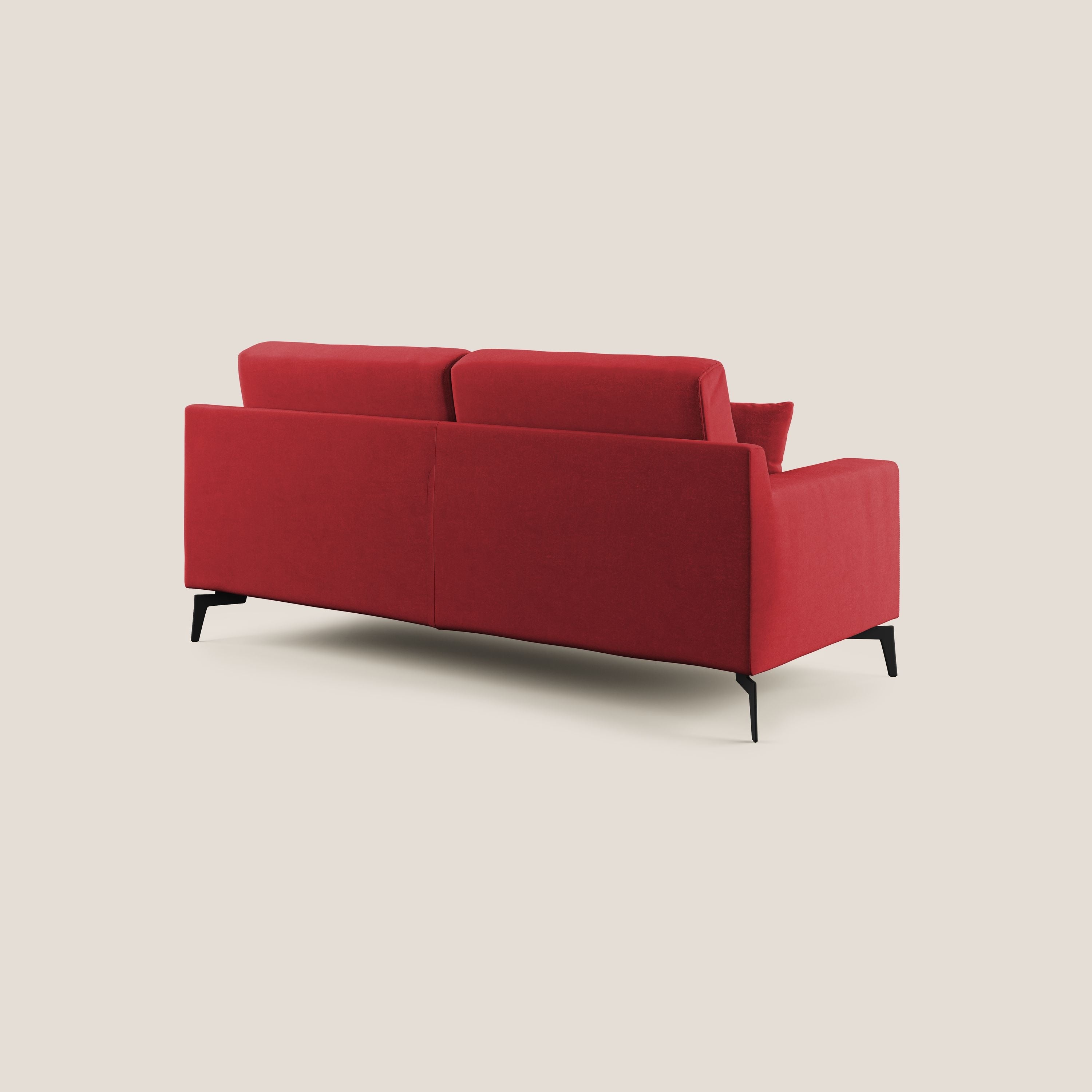 Prestige divano moderno in microfibra smacchiabile T11 rosso - divani.store