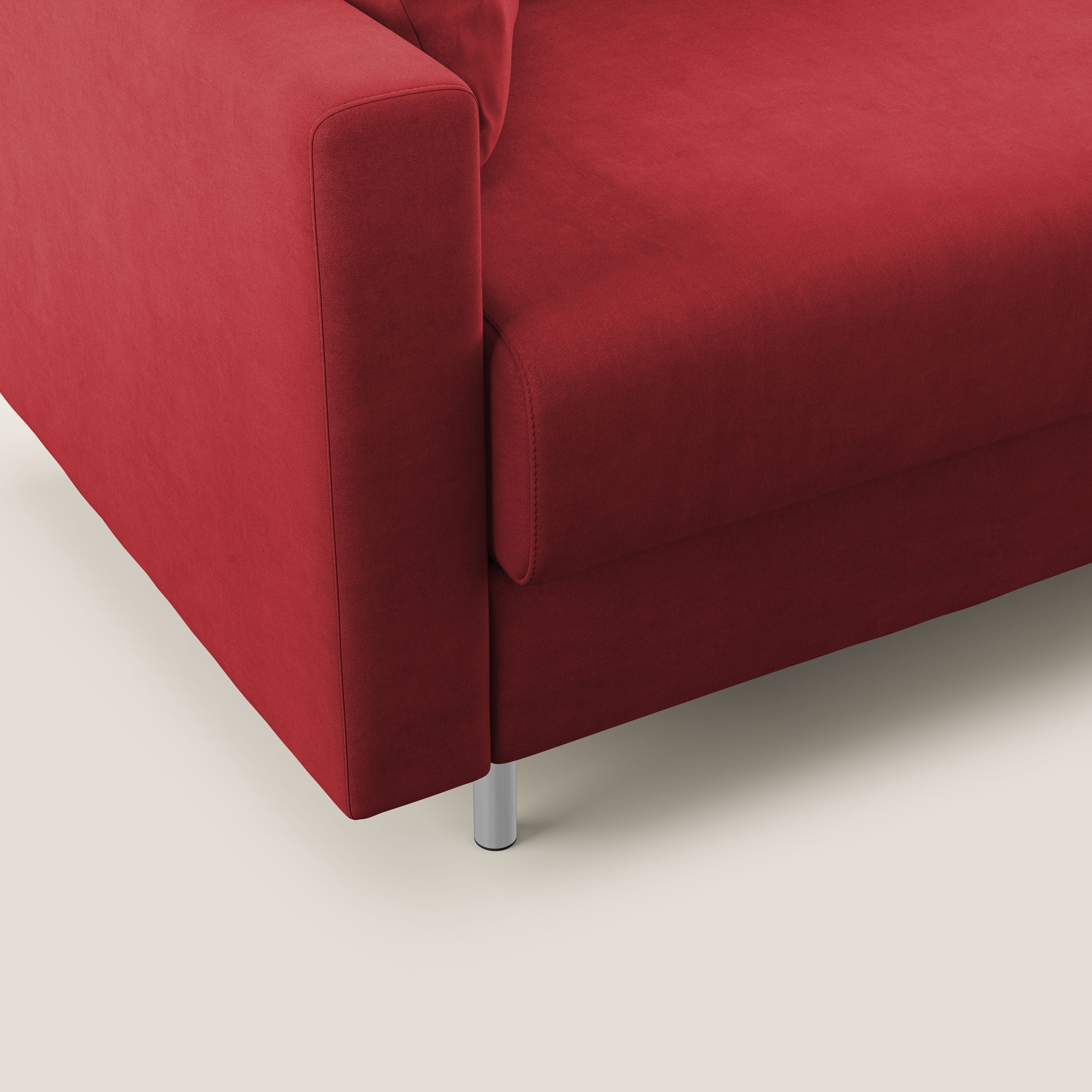 Megan divano letto matrimoniale in microfibra smacchiabile T11 rosso - divani.store