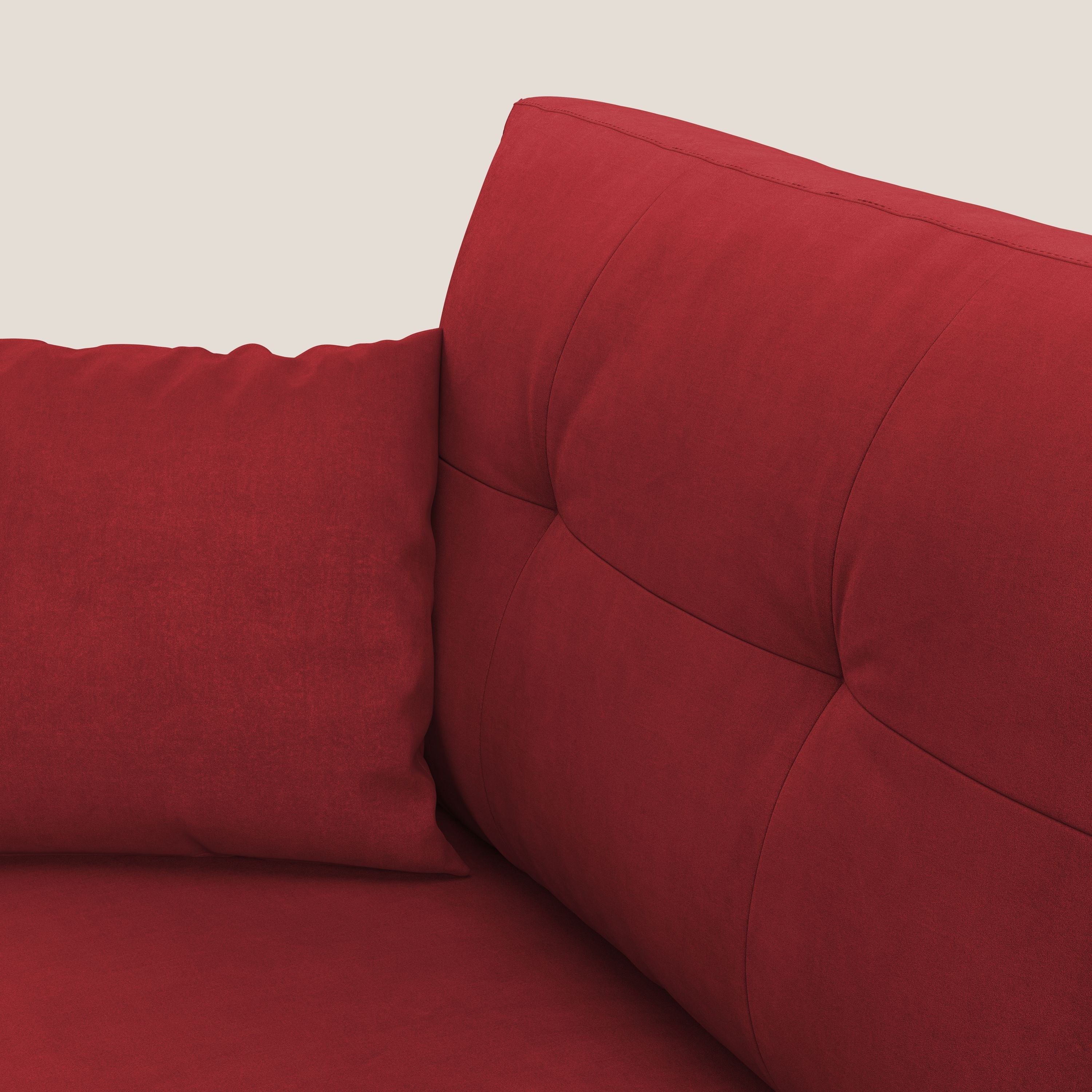Megan divano letto matrimoniale in microfibra smacchiabile T11 rosso - divani.store