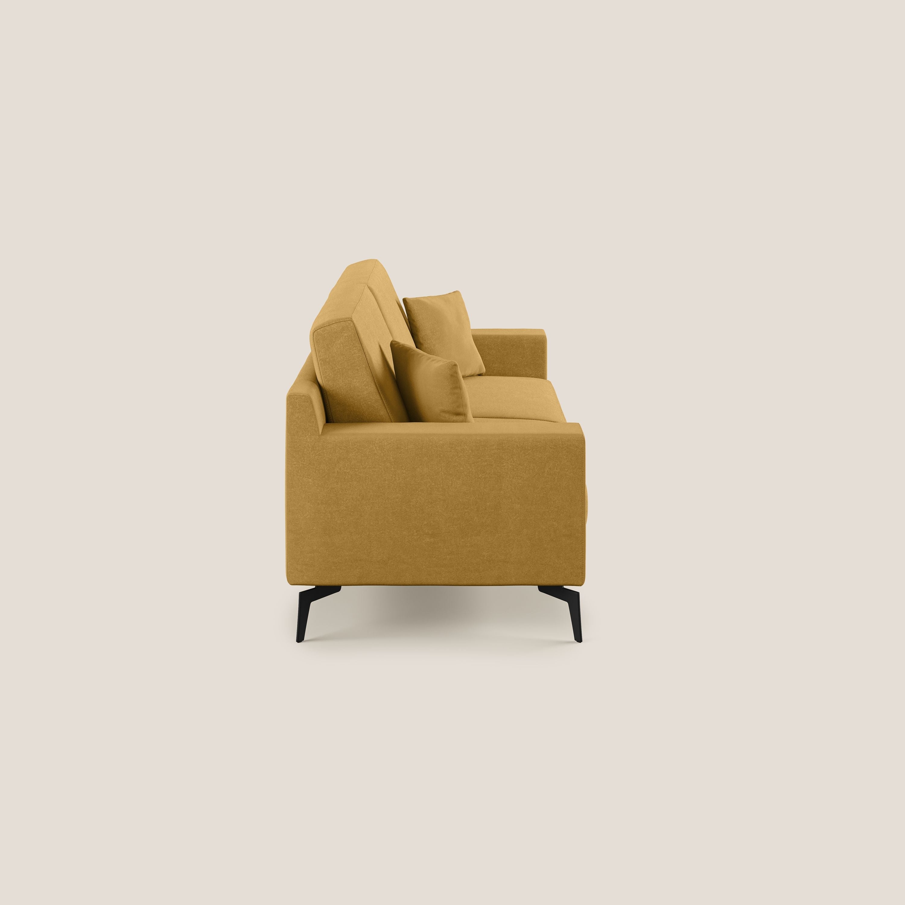 Prestige divano moderno in microfibra smacchiabile T11 giallo - divani.store