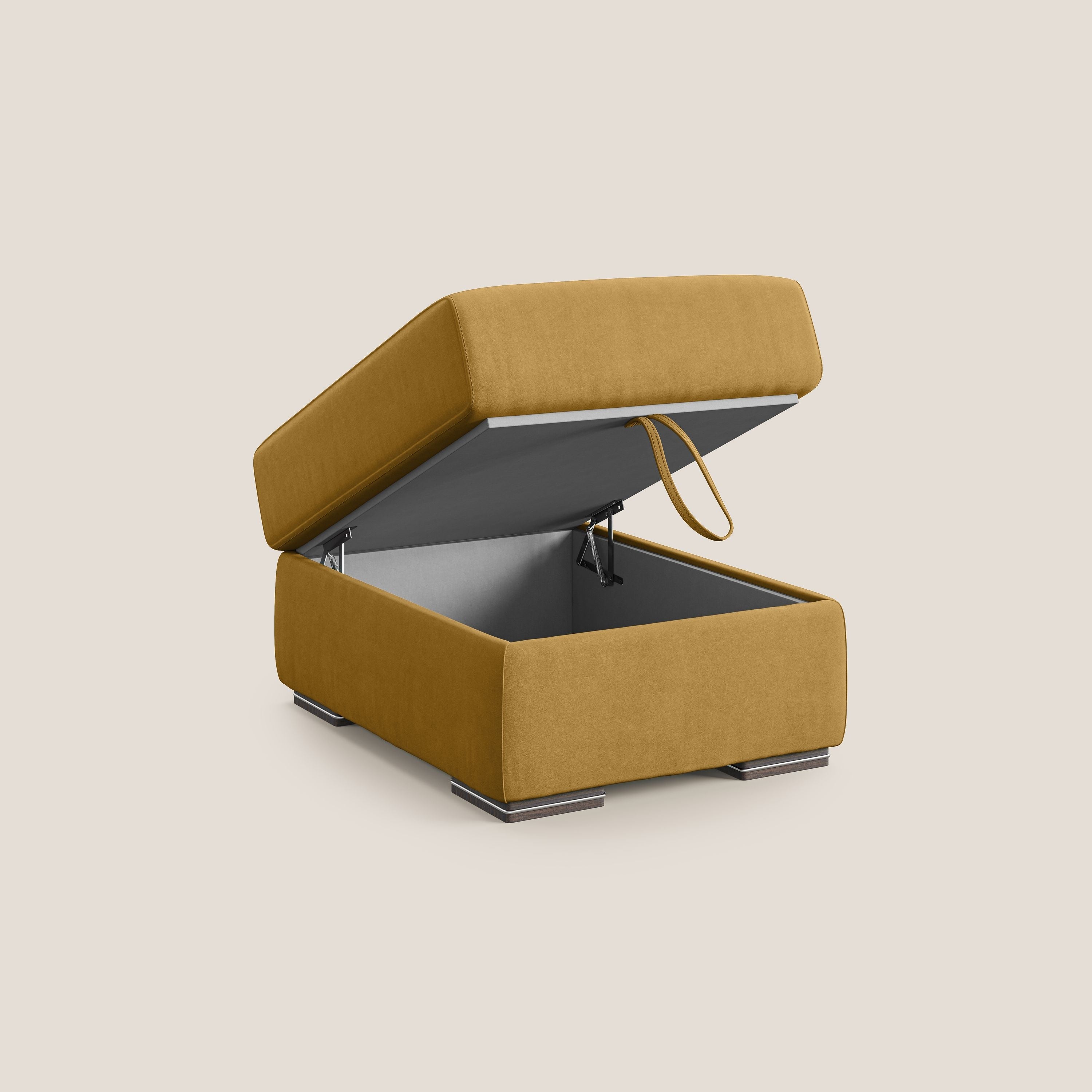 Sun pouf apribile contenitore in microfibra smacchiabile T11 giallo - divani.store