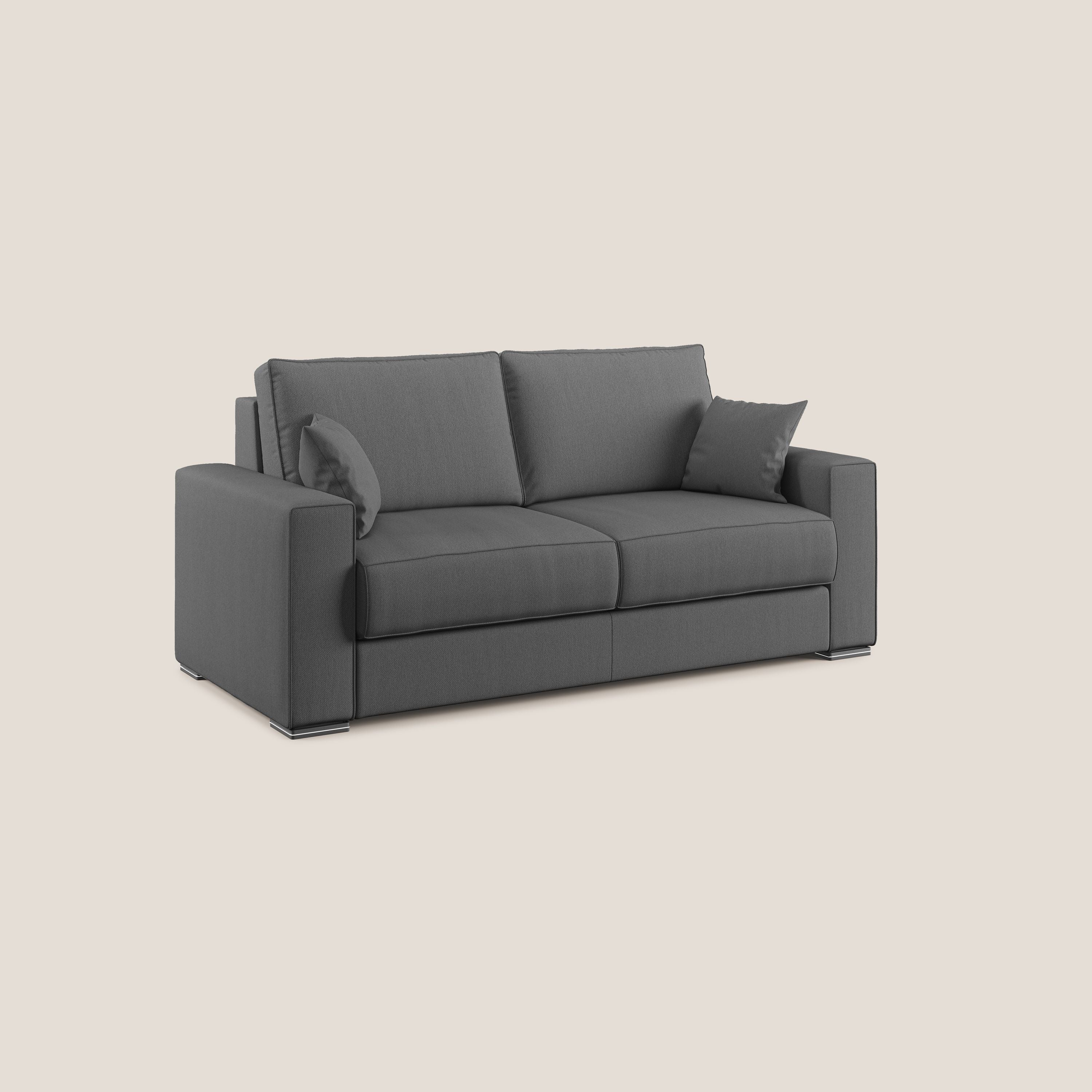Dream Divano letto moderno dai morbidi cuscini in tessuto smacchiabile T05 antracite - divani.store