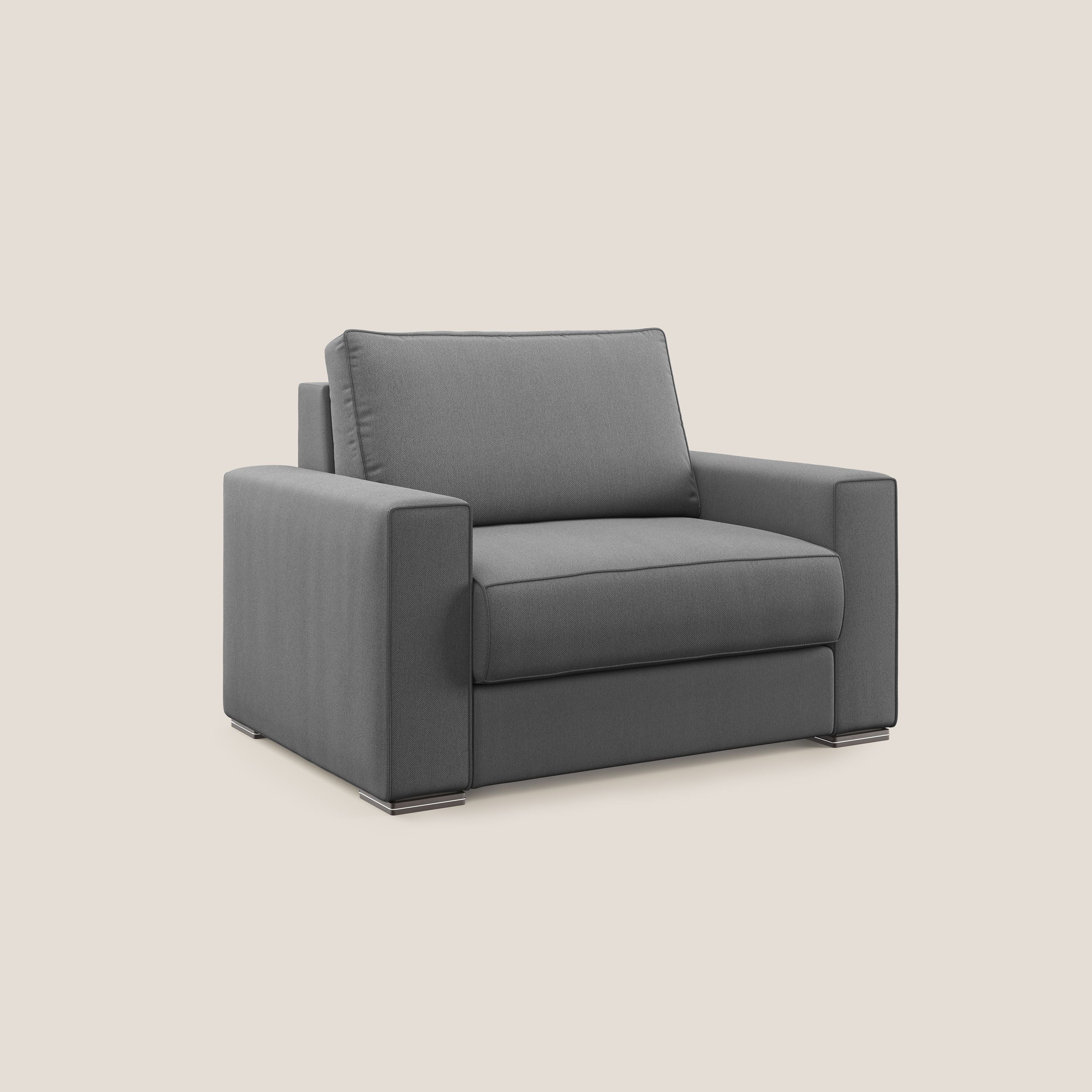 Dream poltrona letto in tessuto smacchiabile T05 antracite - divani.store
