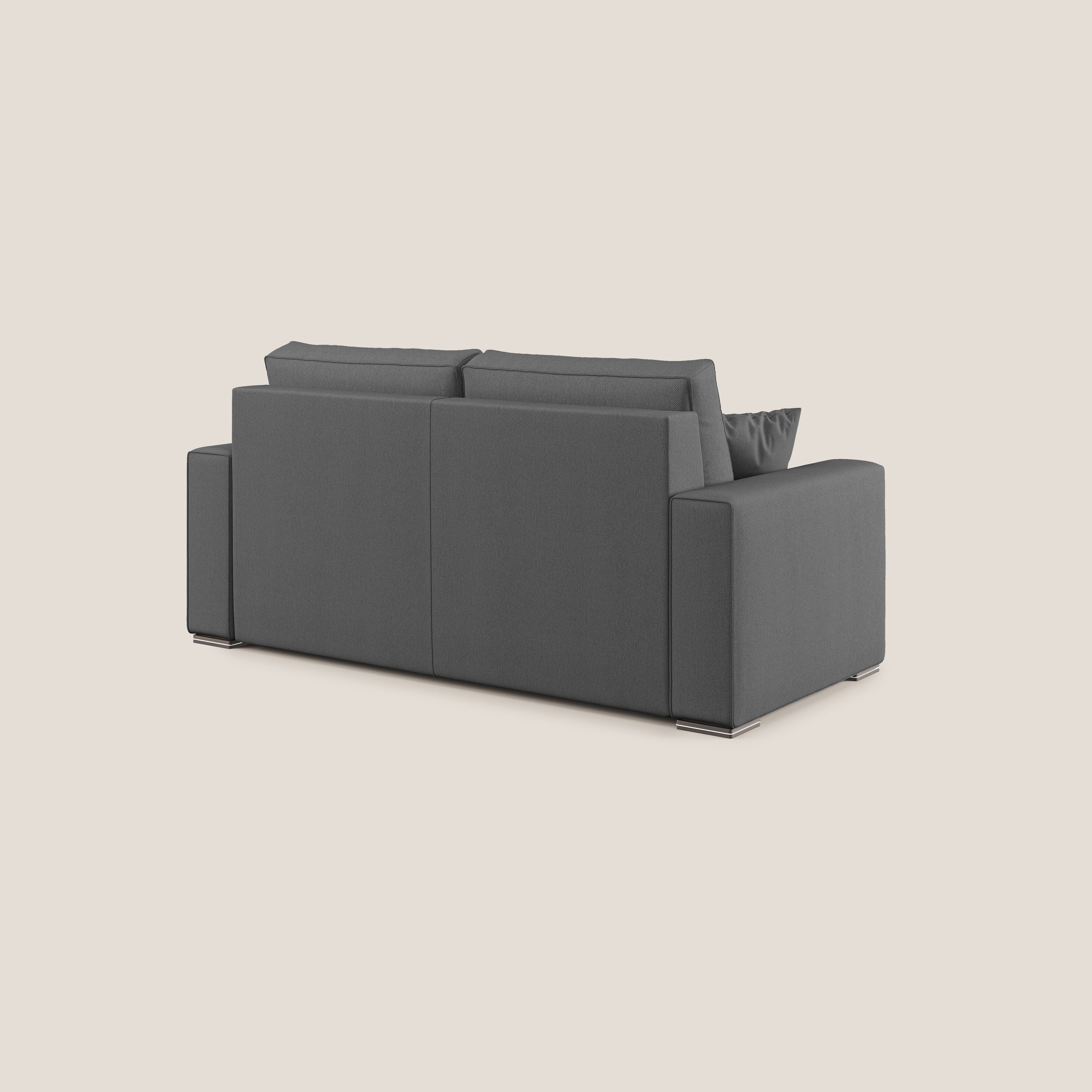 Dream Divano letto moderno dai morbidi cuscini in tessuto smacchiabile T05 antracite - divani.store