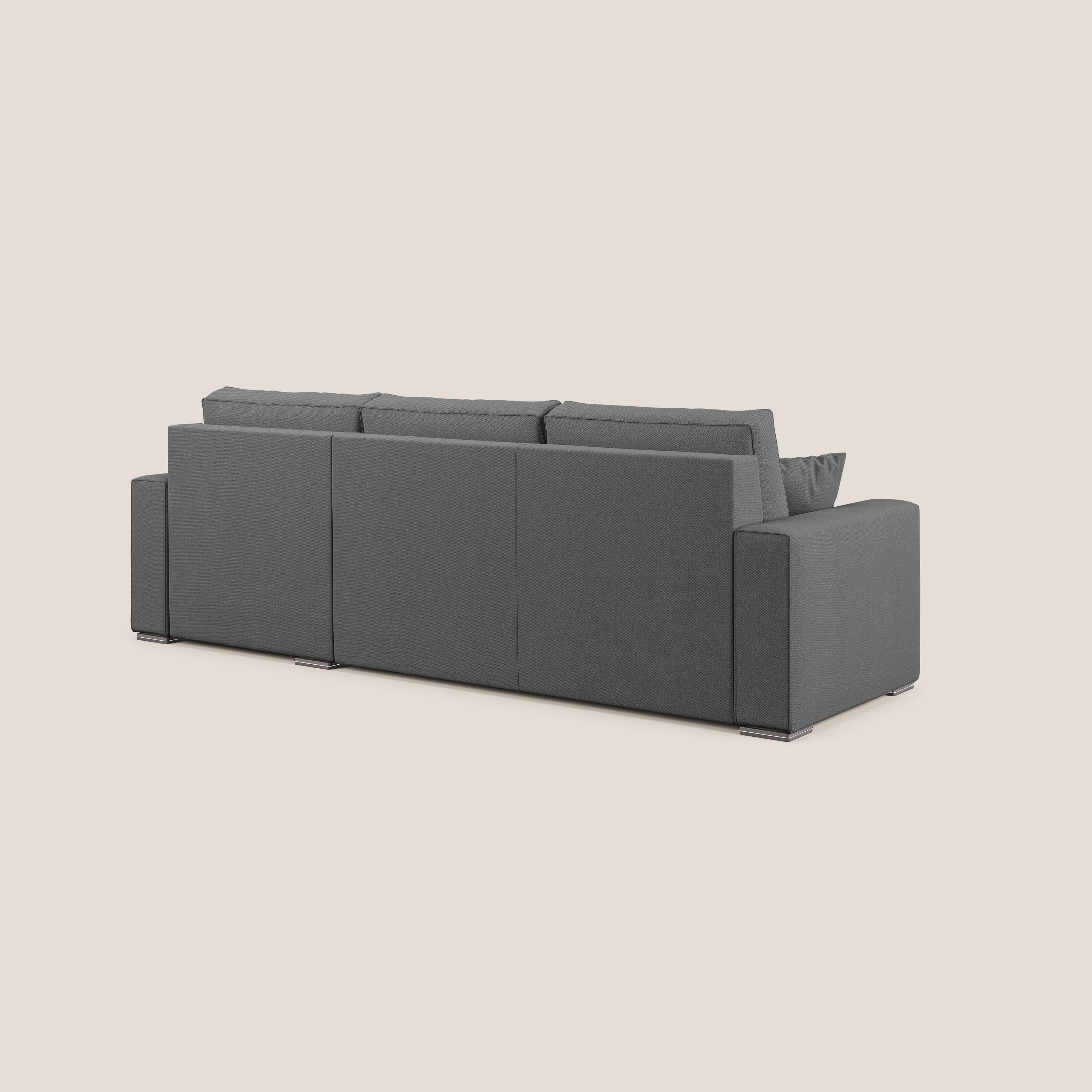 Dream Divano letto angolare in tessuto smacchiabile T05 antracite - divani.store