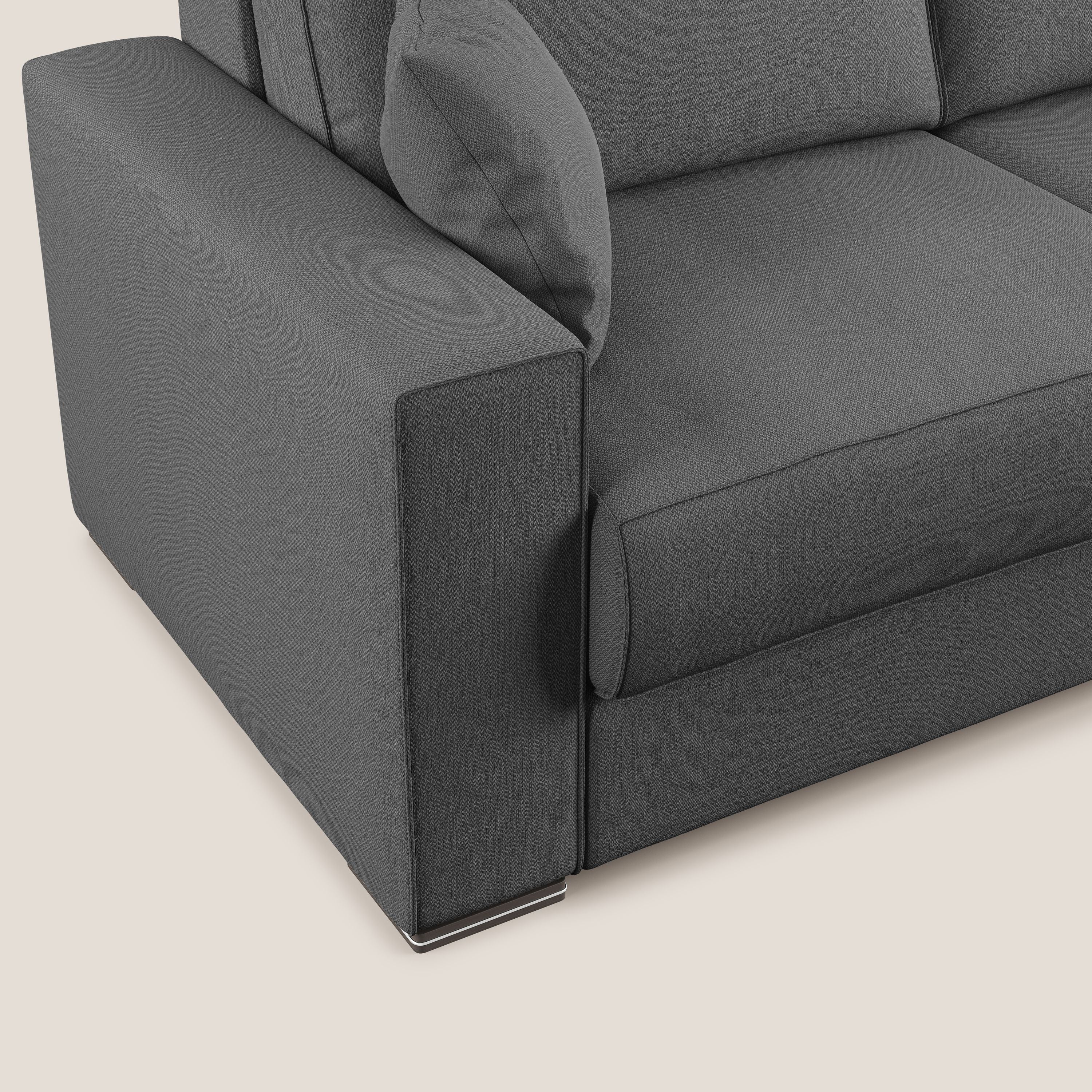 Dream Divano letto moderno dai morbidi cuscini in tessuto smacchiabile T05 antracite - divani.store