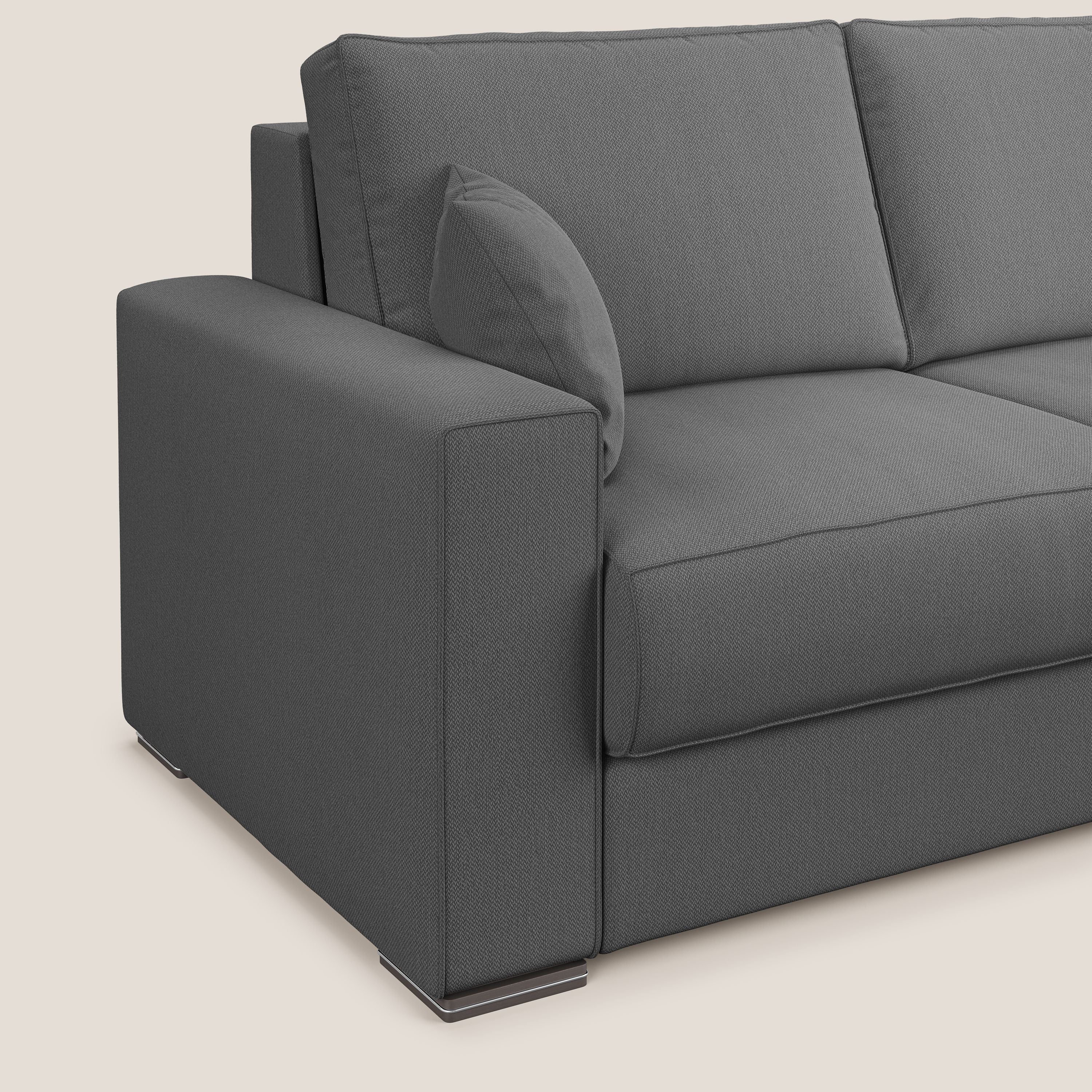Dream Divano letto angolare in tessuto smacchiabile T05 antracite - divani.store