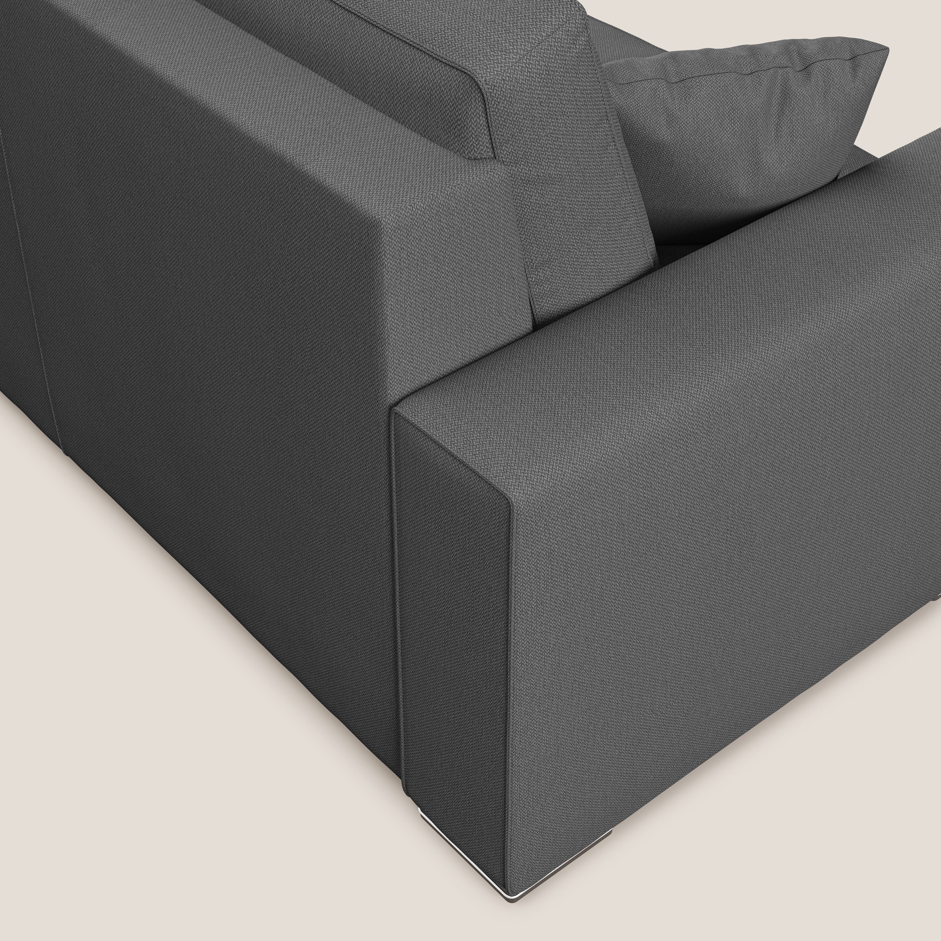 Dream Divano letto moderno dai morbidi cuscini in tessuto smacchiabile T05 antracite - divani.store