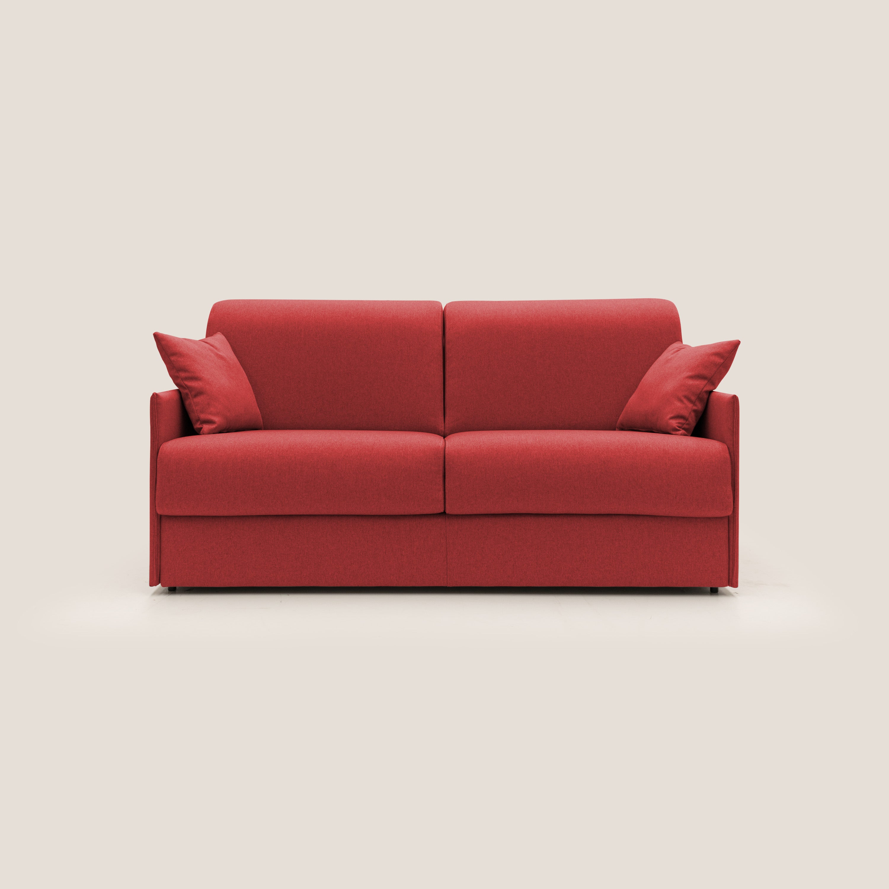 Evans Divano letto 189cm (mat. 160x197 cm) in tessuto impermeabile T13 colore ROSSO - divani.store