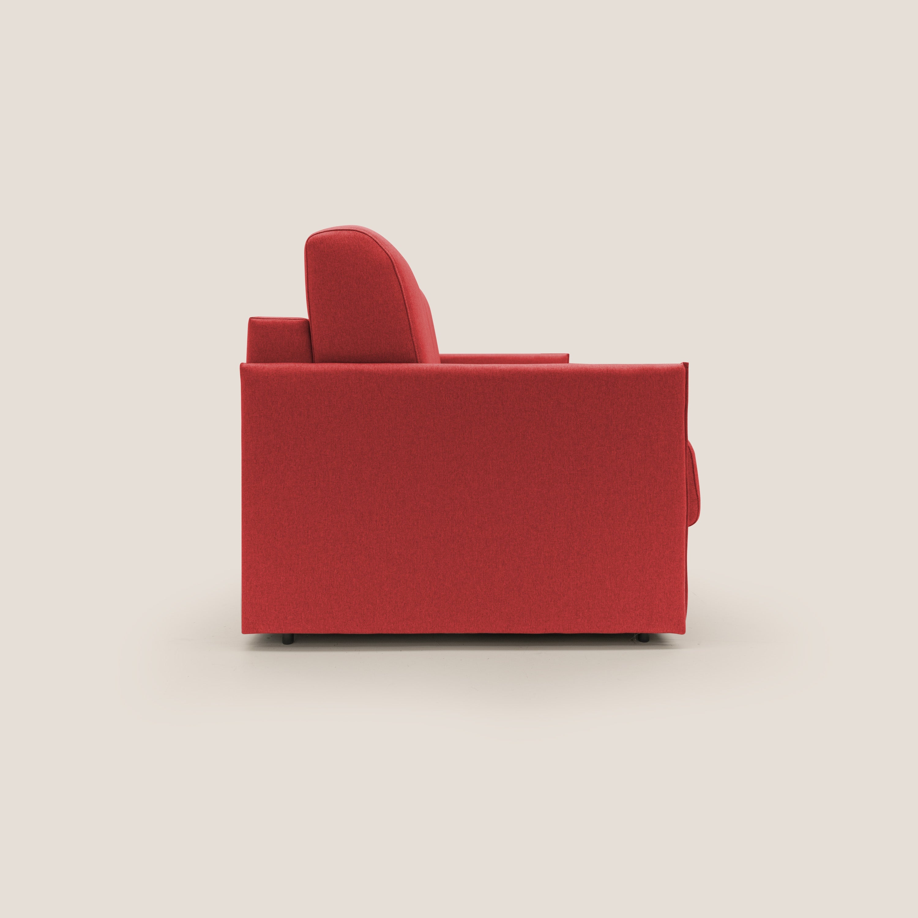 Evans Divano letto matrimoniale in tessuto impermeabile T13 rosso - divani.store