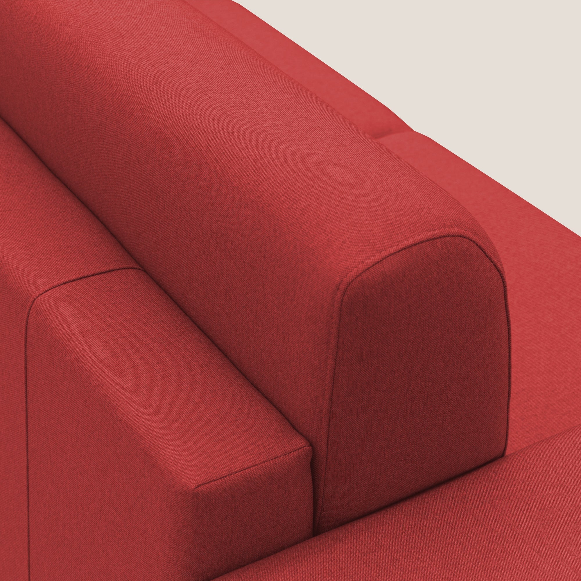 Chris Divano letto matrimoniale in tessuto impermeabile T13 rosso - divani.store