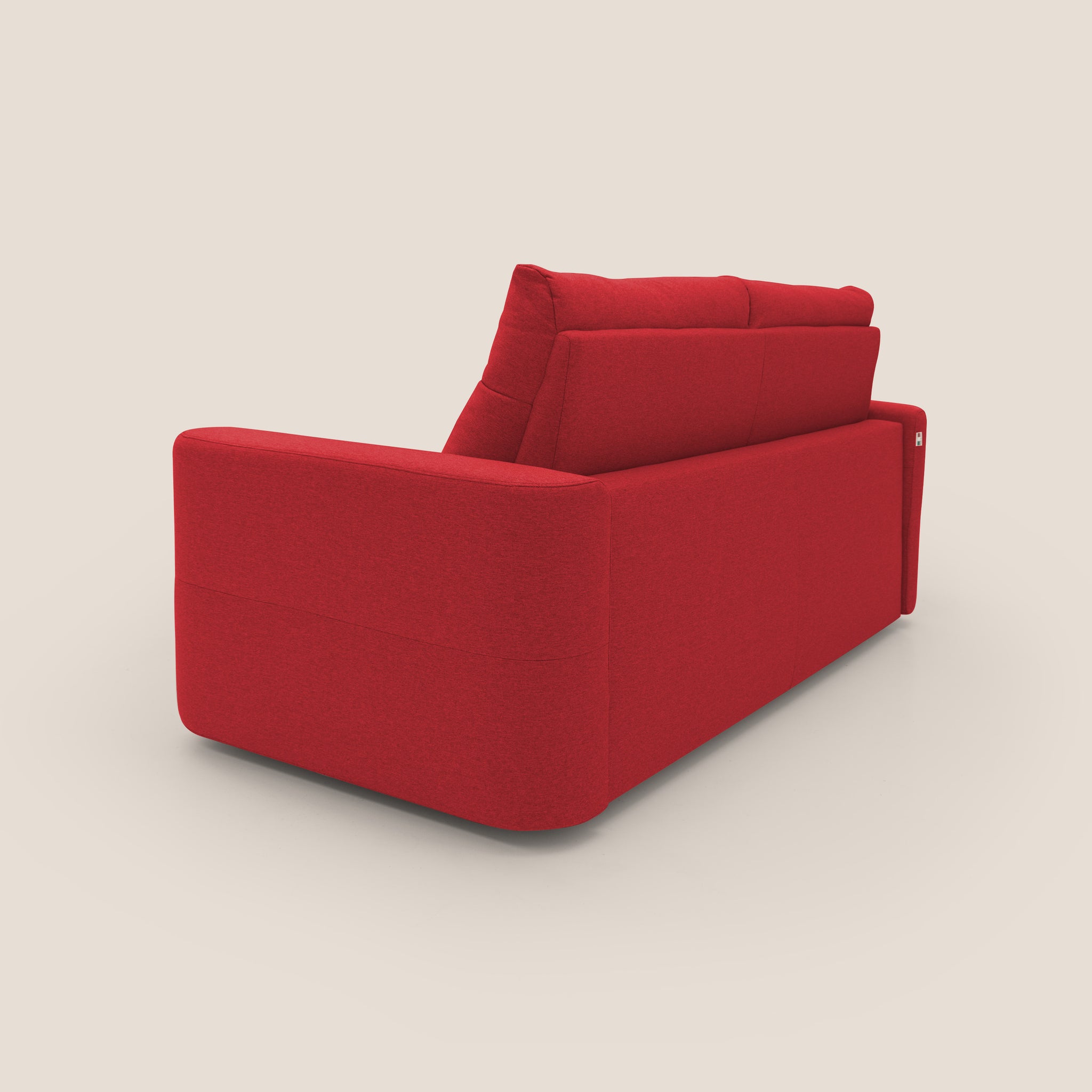 Cupido Divano letto 202 cm (mat.140x197 cm) materasso H18 in tessuto impermeabile simil cotone T13 ROSSO