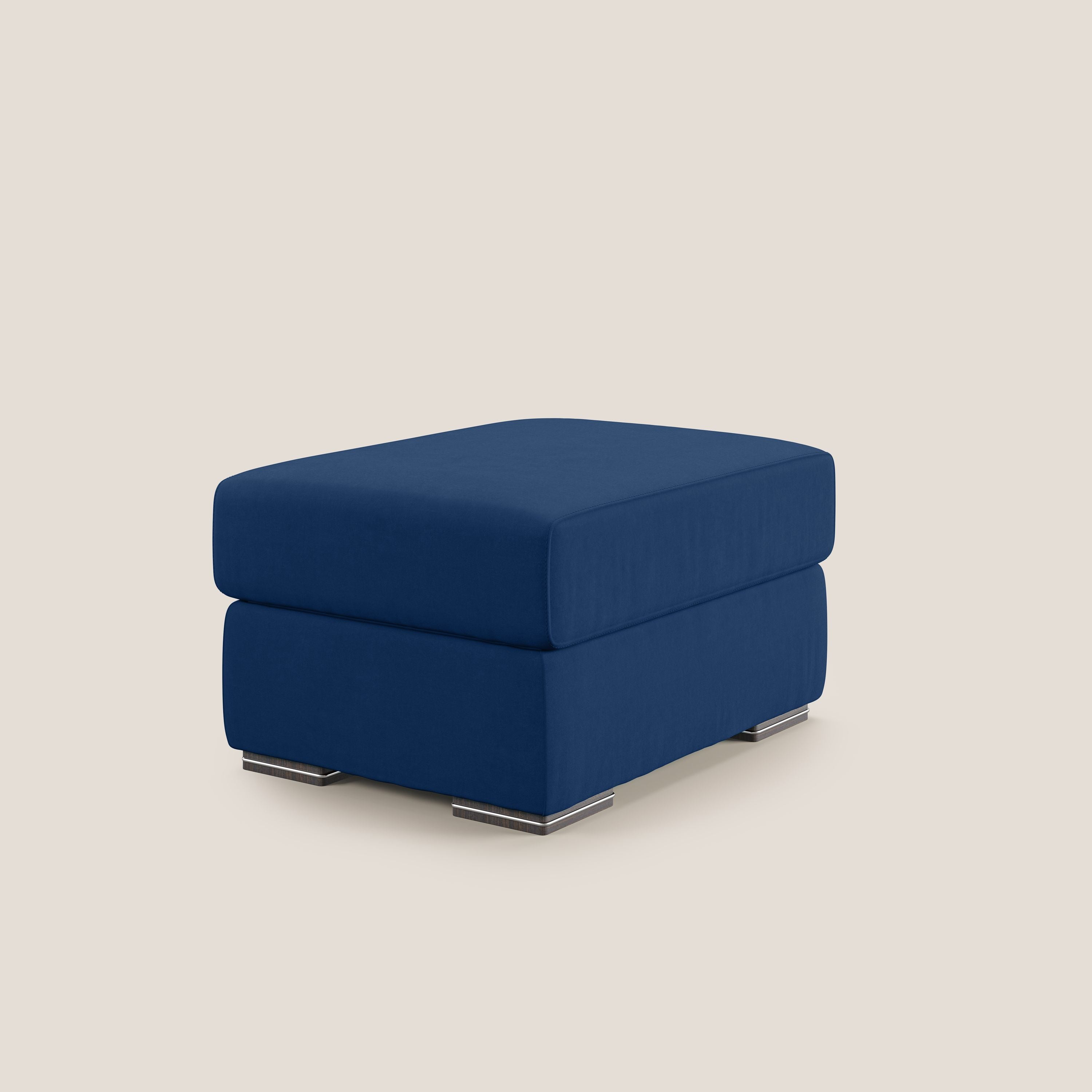 Sun pouf apribile contenitore in microfibra smacchiabile T11 blu - divani.store