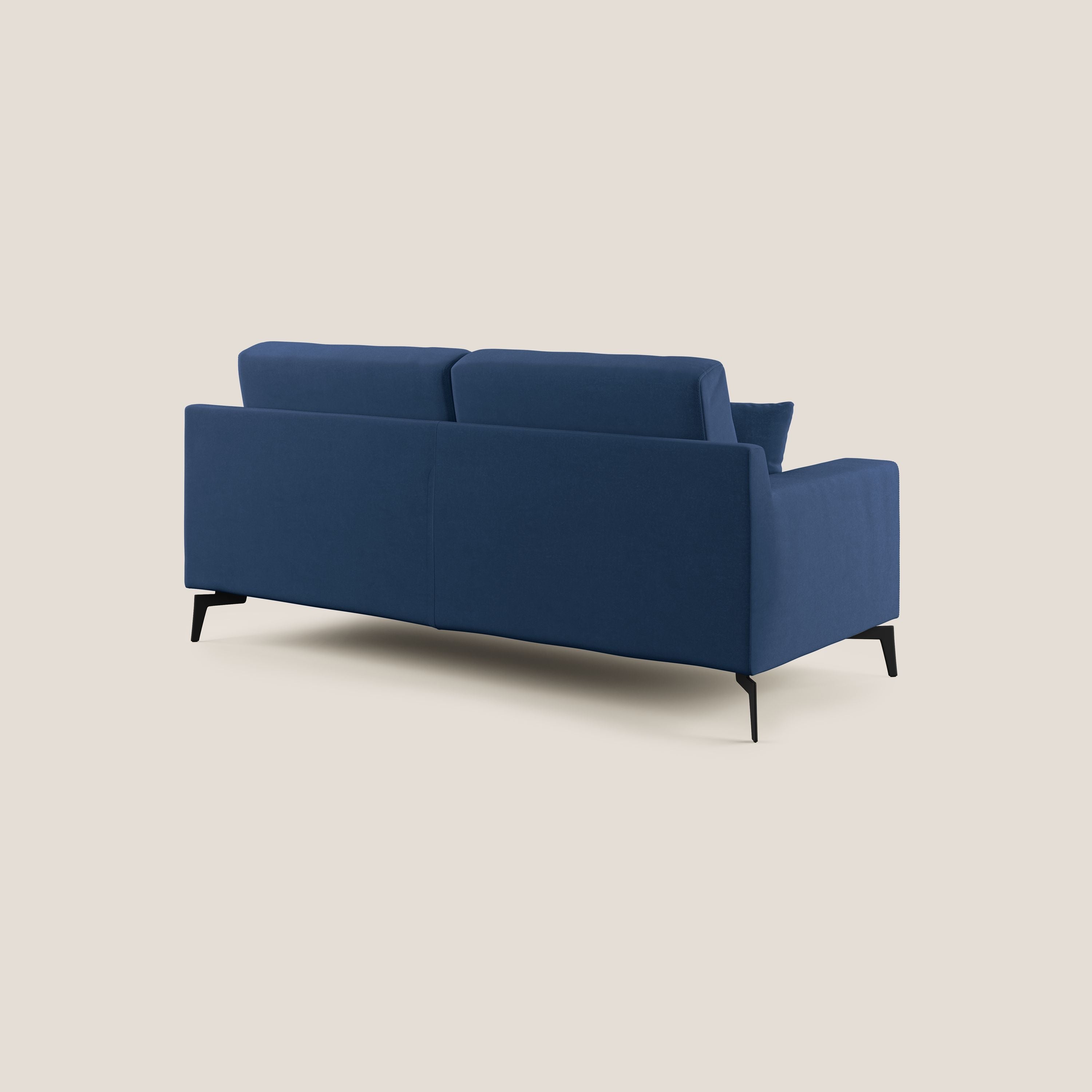 Prestige divano moderno in microfibra smacchiabile T11 blu - divani.store