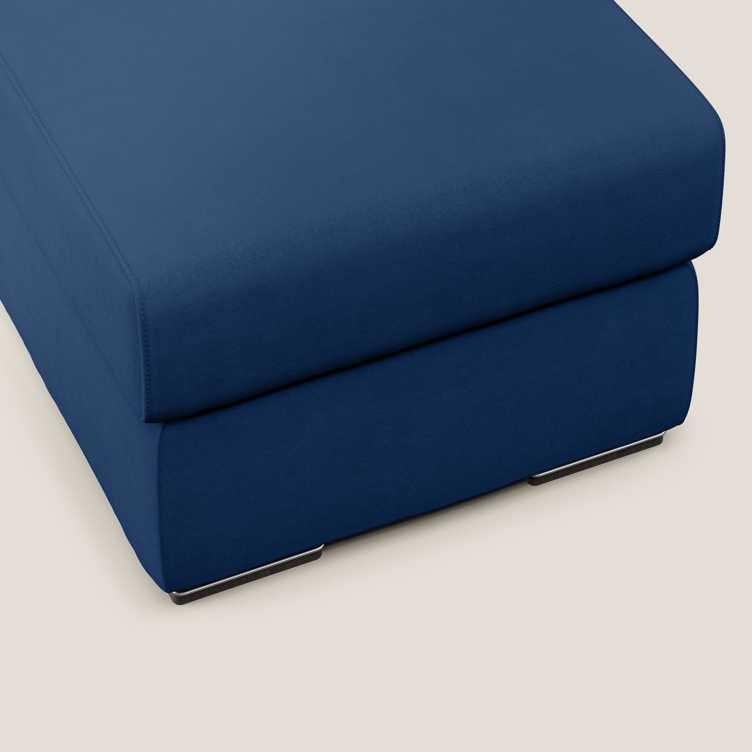 Sun pouf apribile contenitore in microfibra smacchiabile T11 blu - divani.store