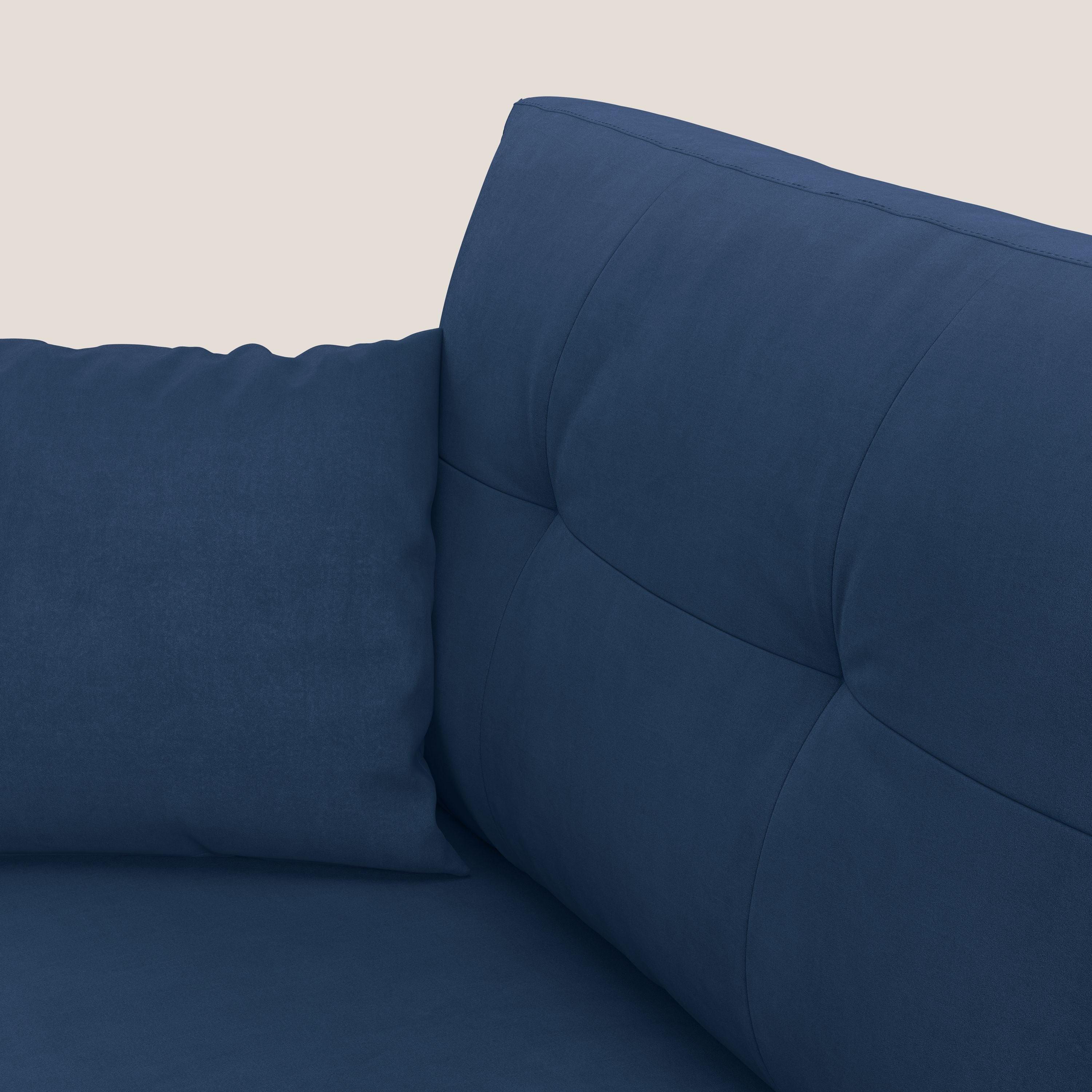 Megan divano letto matrimoniale in microfibra smacchiabile T11 blu - divani.store
