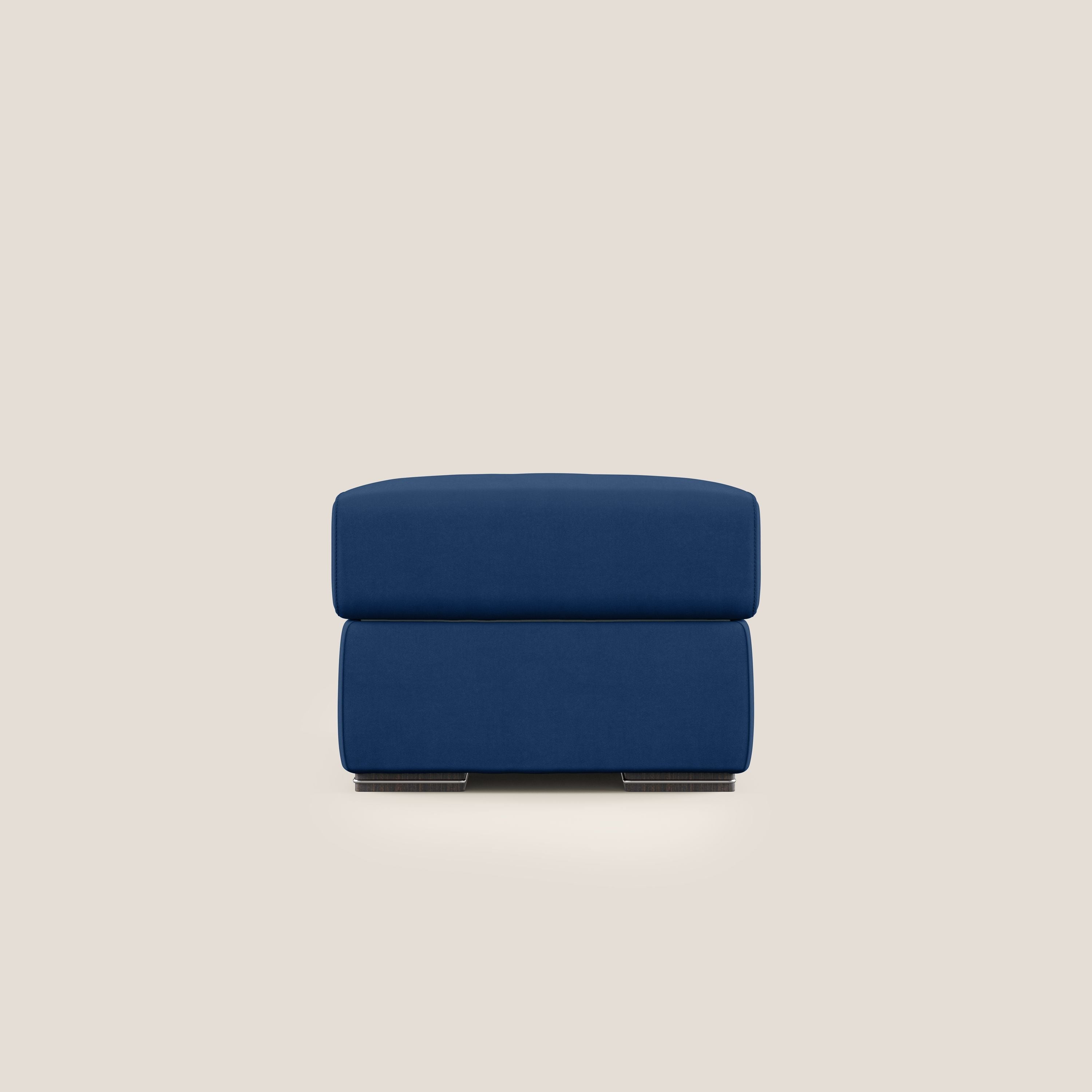 Sun pouf apribile contenitore in microfibra smacchiabile T11 blu - divani.store