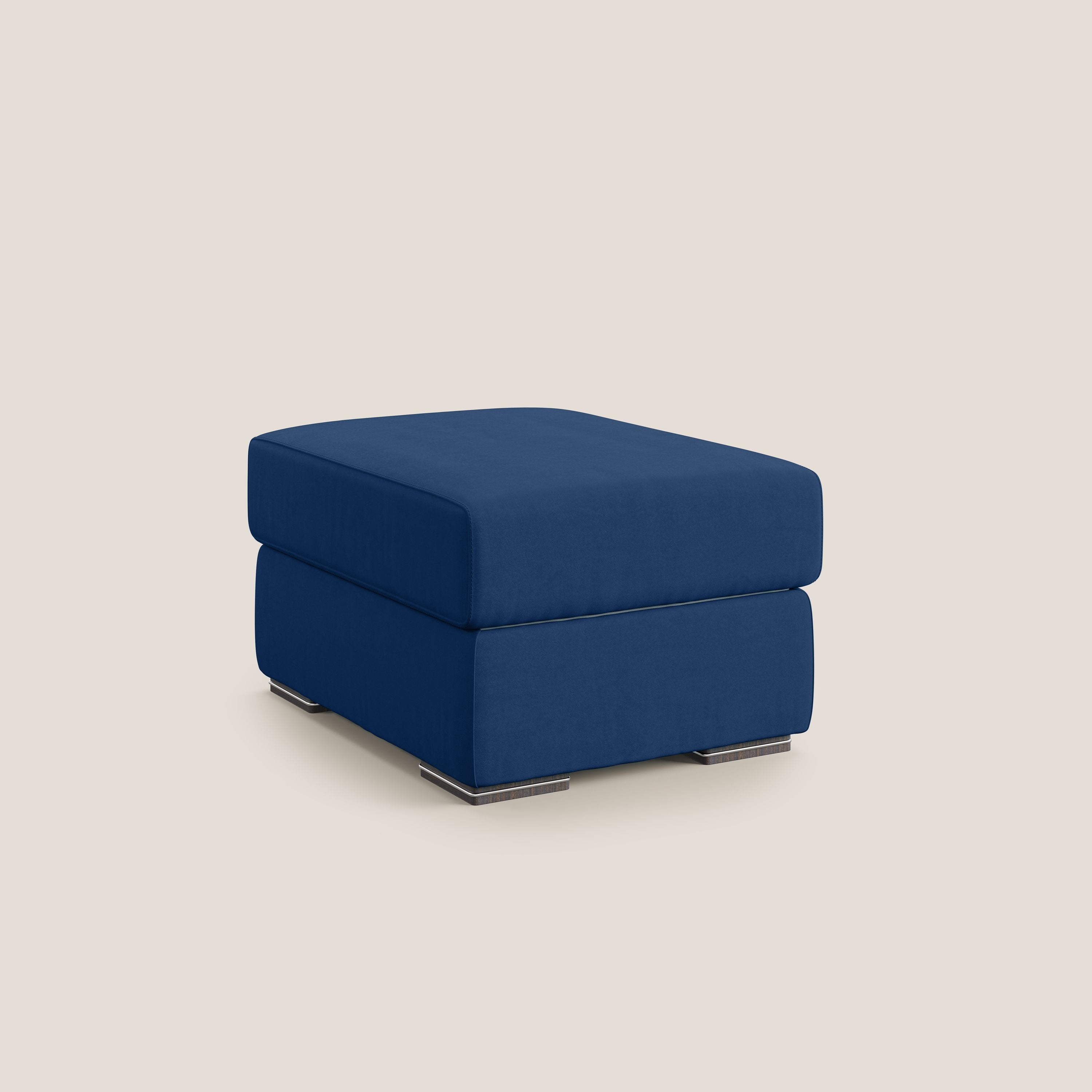 Sun pouf apribile contenitore in microfibra smacchiabile T11 blu - divani.store