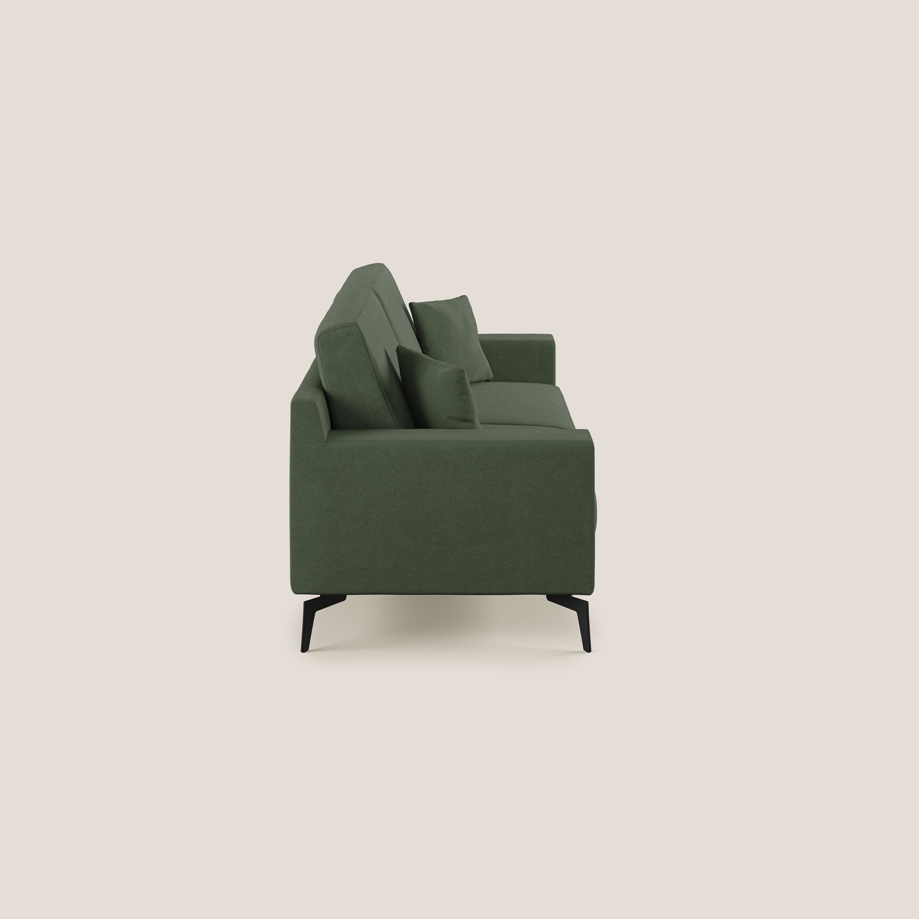 Prestige divano moderno in microfibra smacchiabile T11 verde - divani.store