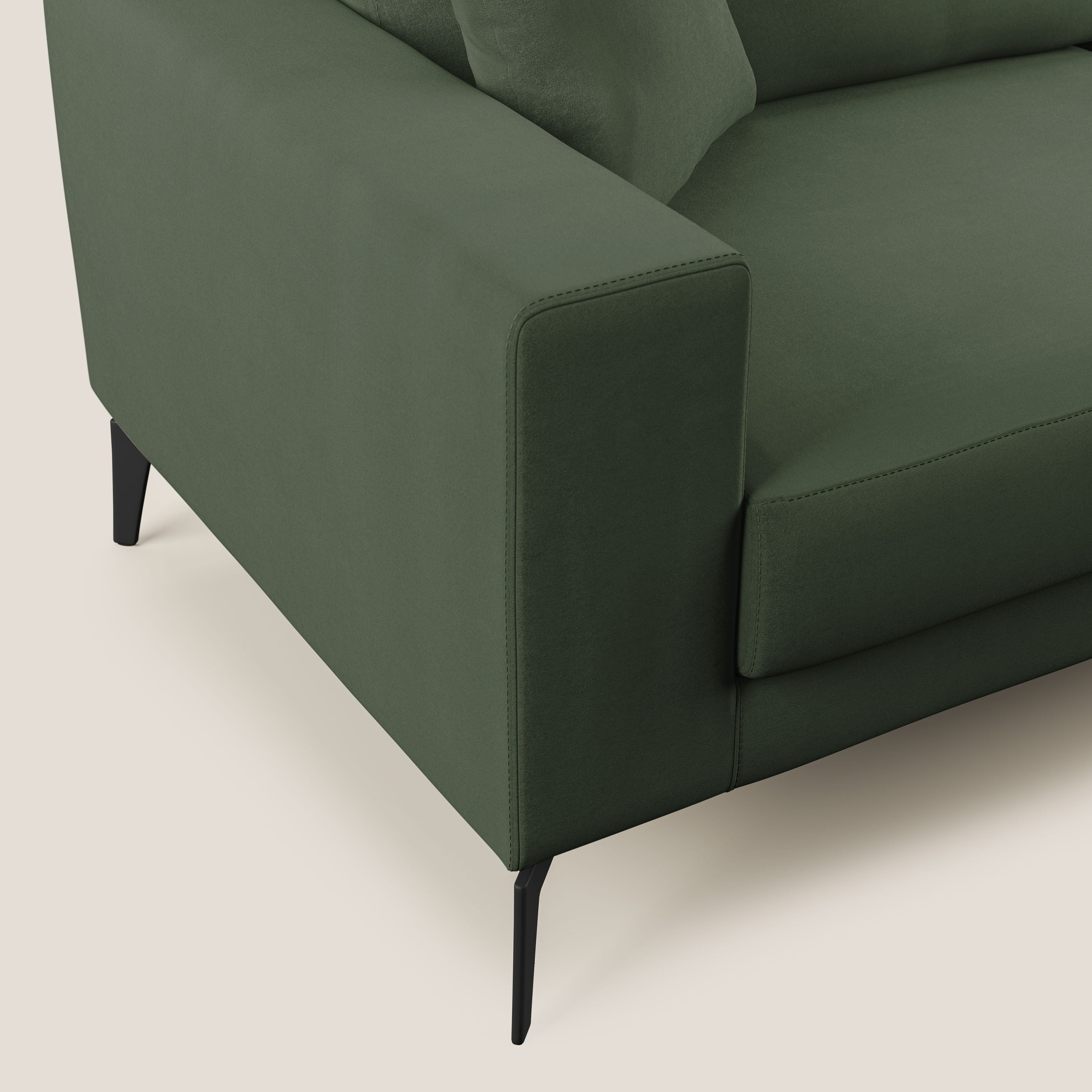 Prestige divano moderno in microfibra smacchiabile T11 verde - divani.store