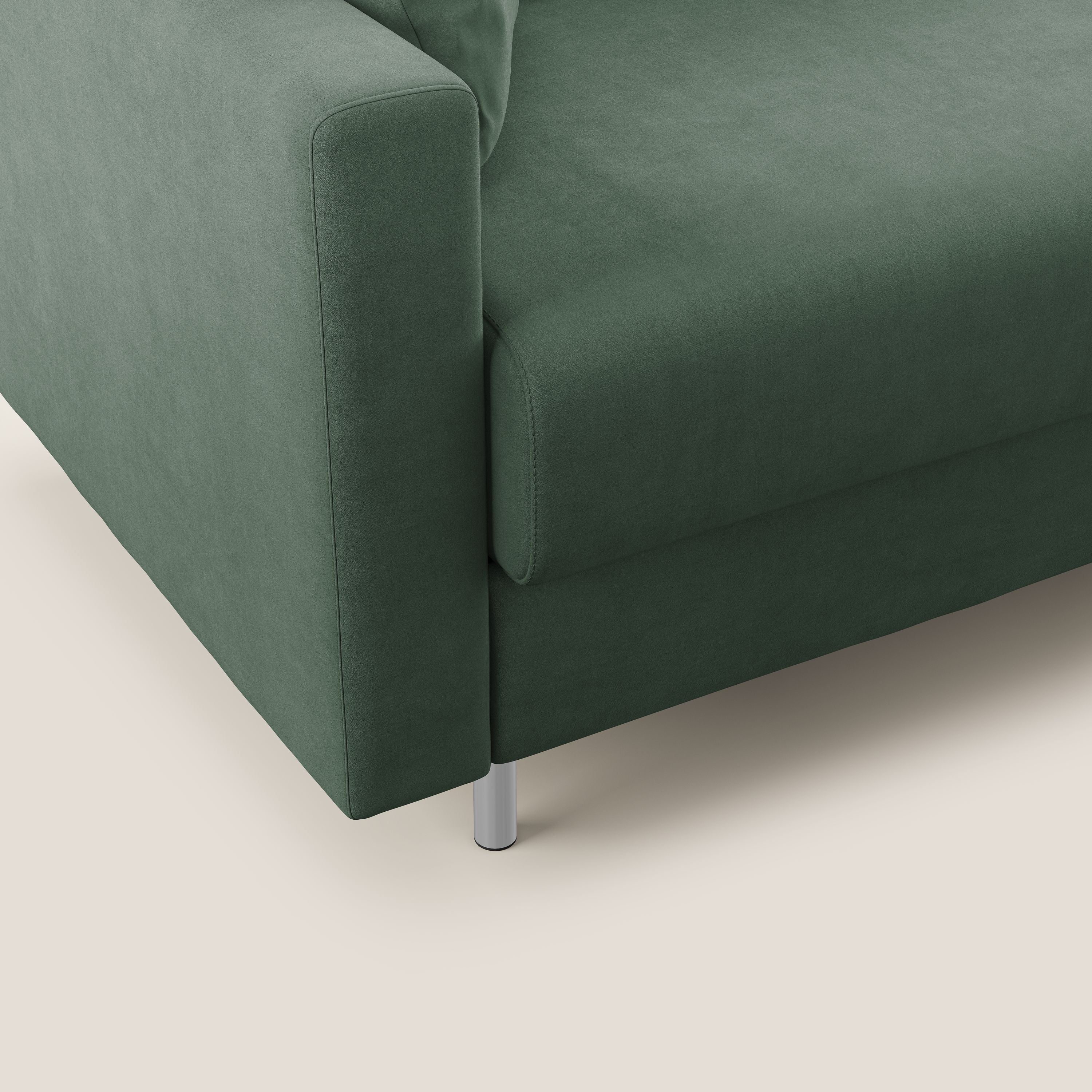 Megan divano letto matrimoniale in microfibra smacchiabile T11 verde - divani.store