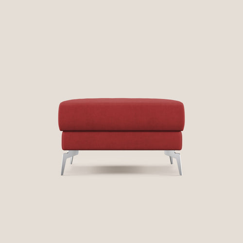 Star Pouf con piedini alti in tessuto impermeabile T02 rosso - divani.store