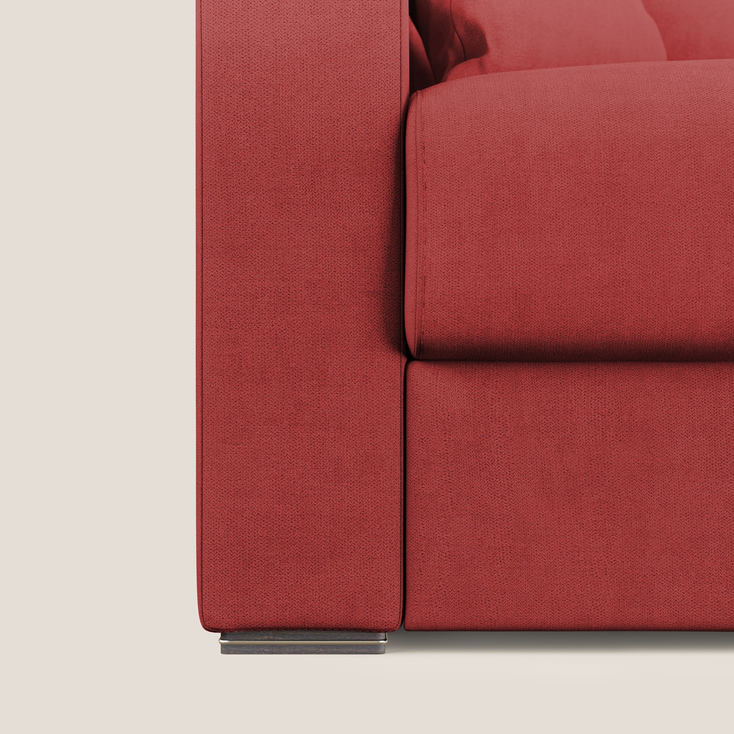 Best Divano letto angolare in tessuto impermeabile T02 rosso - divani.store