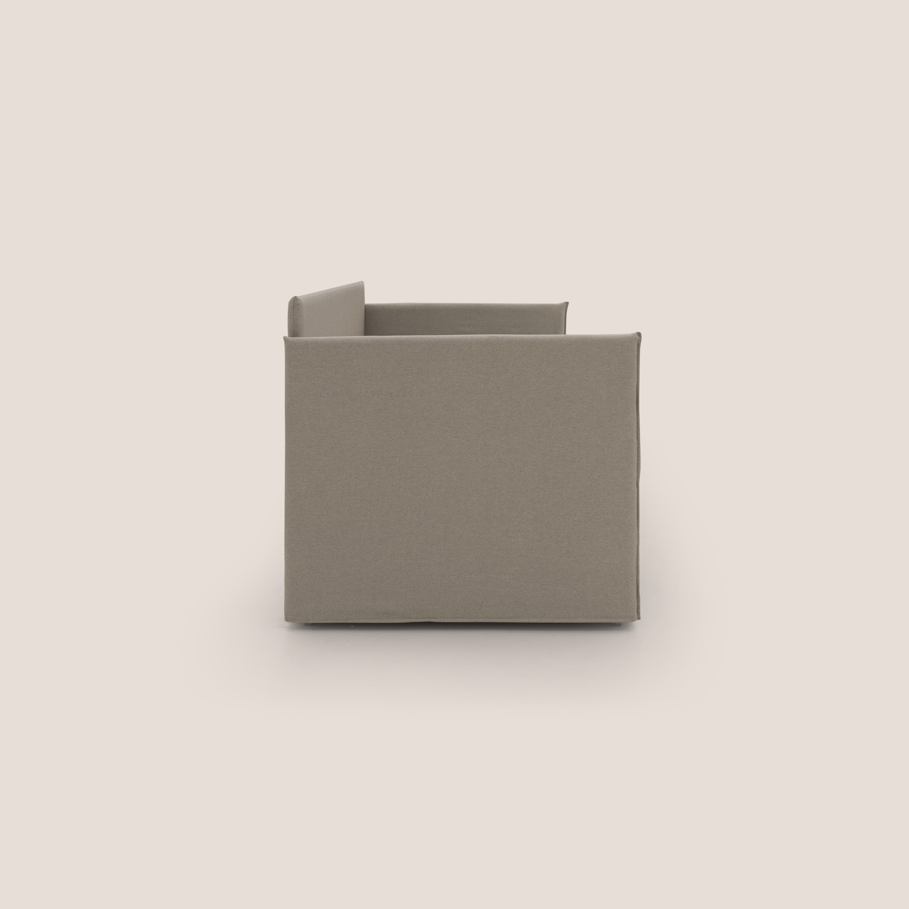 Brenta Divano duplex con doppio letto in tessuto simil cotone impermeabile T13 tortora - divani.store