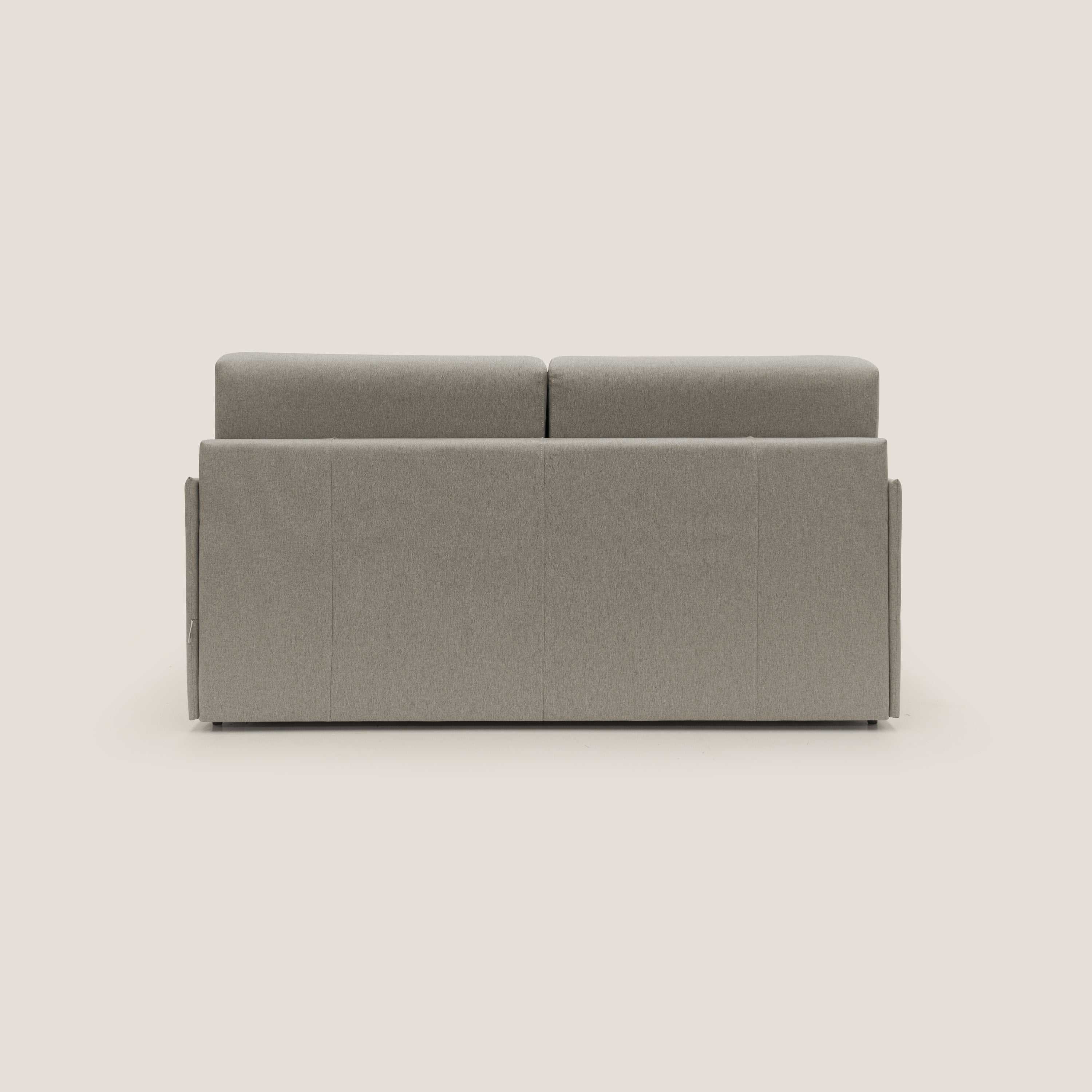 Evans Divano letto matrimoniale in tessuto impermeabile T13 tortora - divani.store