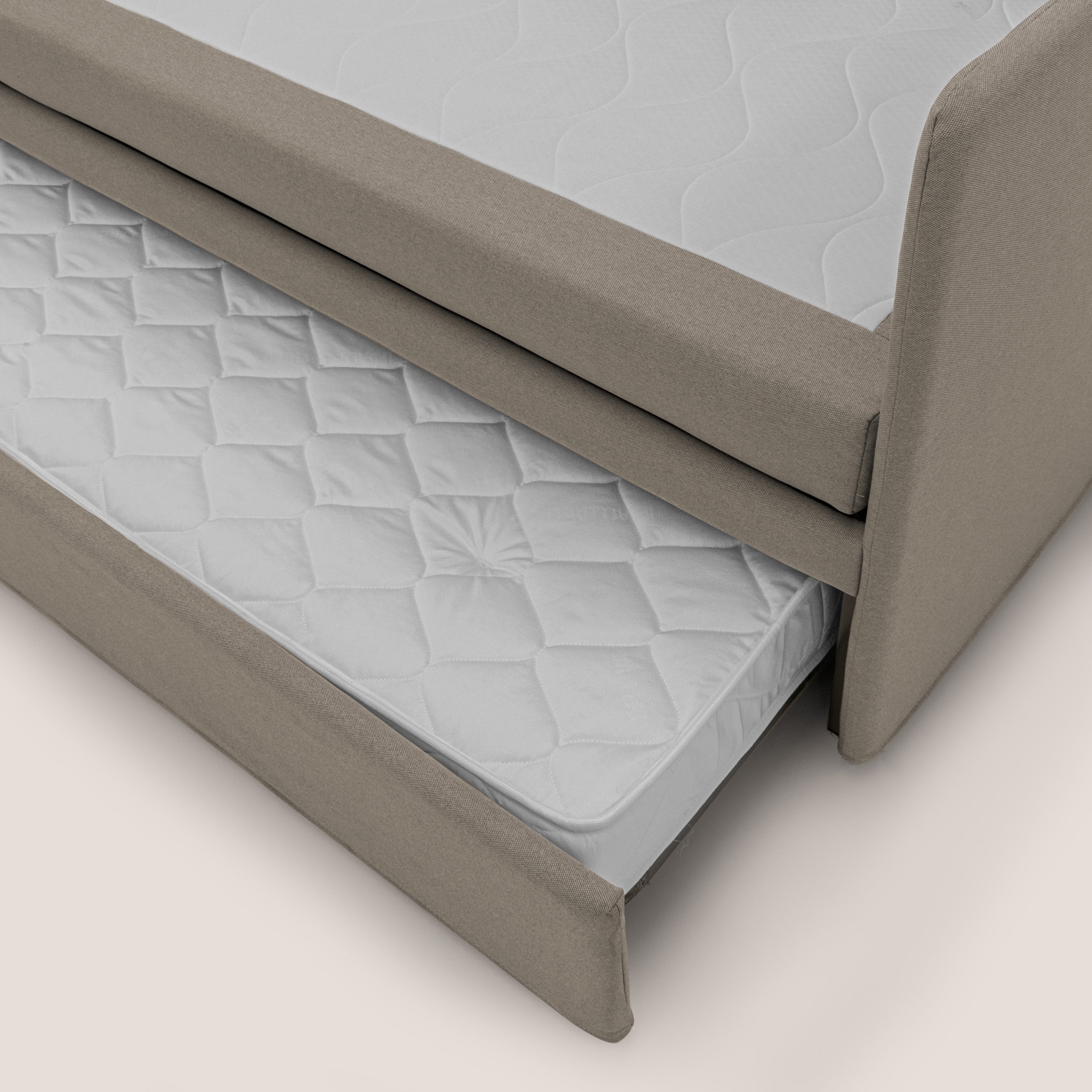 Naviglio Divano duplex con doppio letto in tessuto simil cotone impermeabile T13 tortora - divani.store