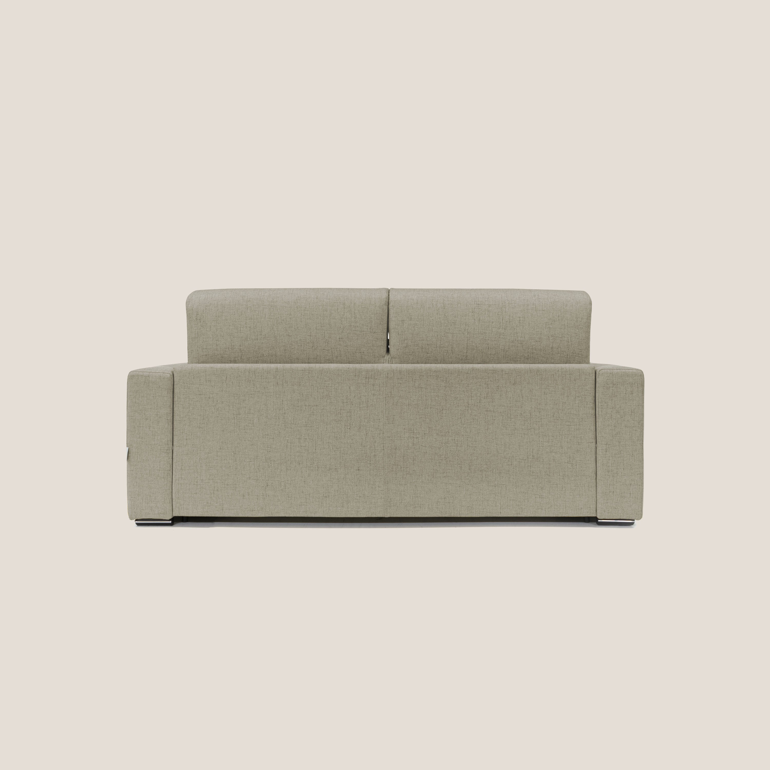 Nixon Divano letto matrimoniale con materasso 20 cm in tessuto impermeabile T03 marrone - divani.store
