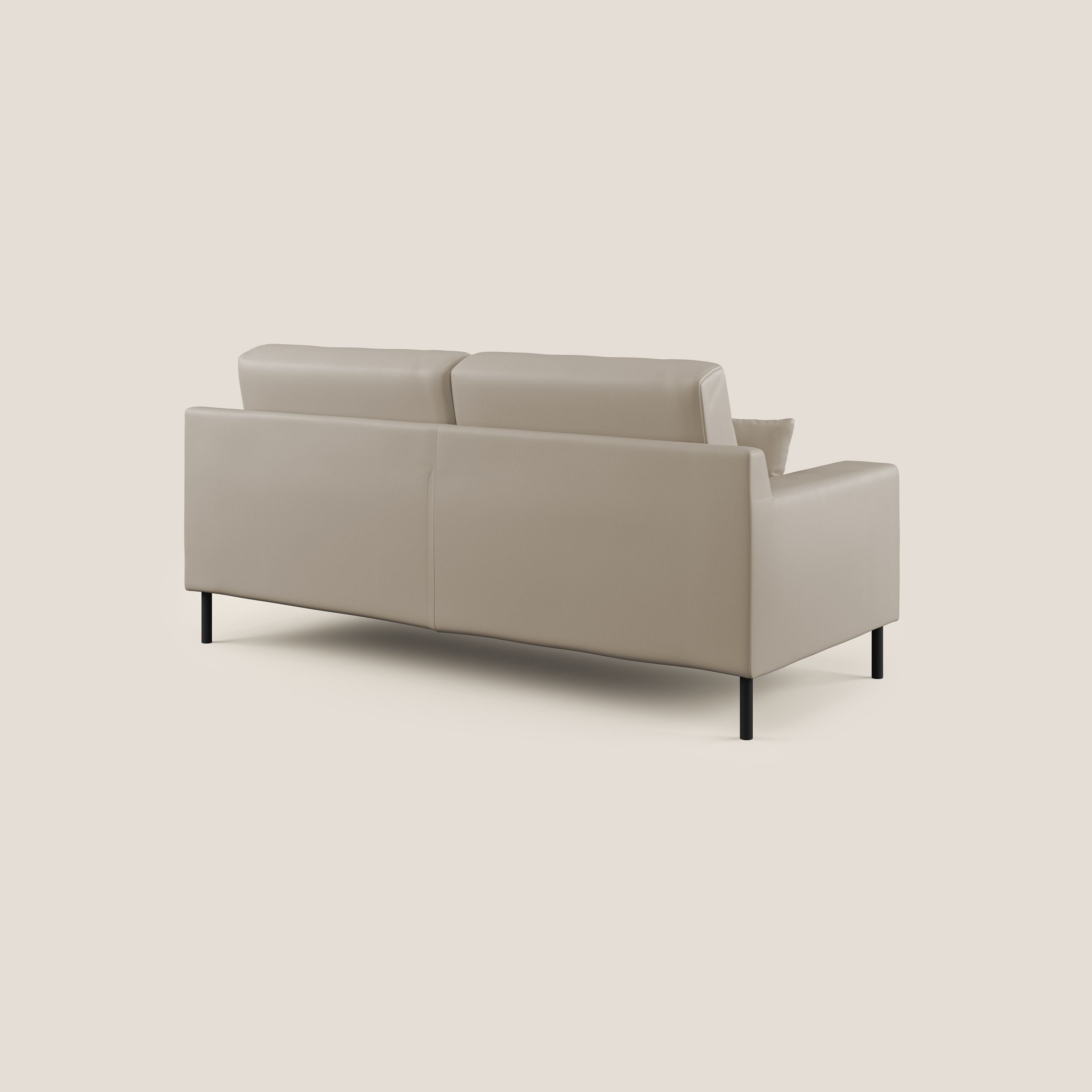 Uranio divano moderno lineare in Ecopelle impermeabile T04 beige - divani.store