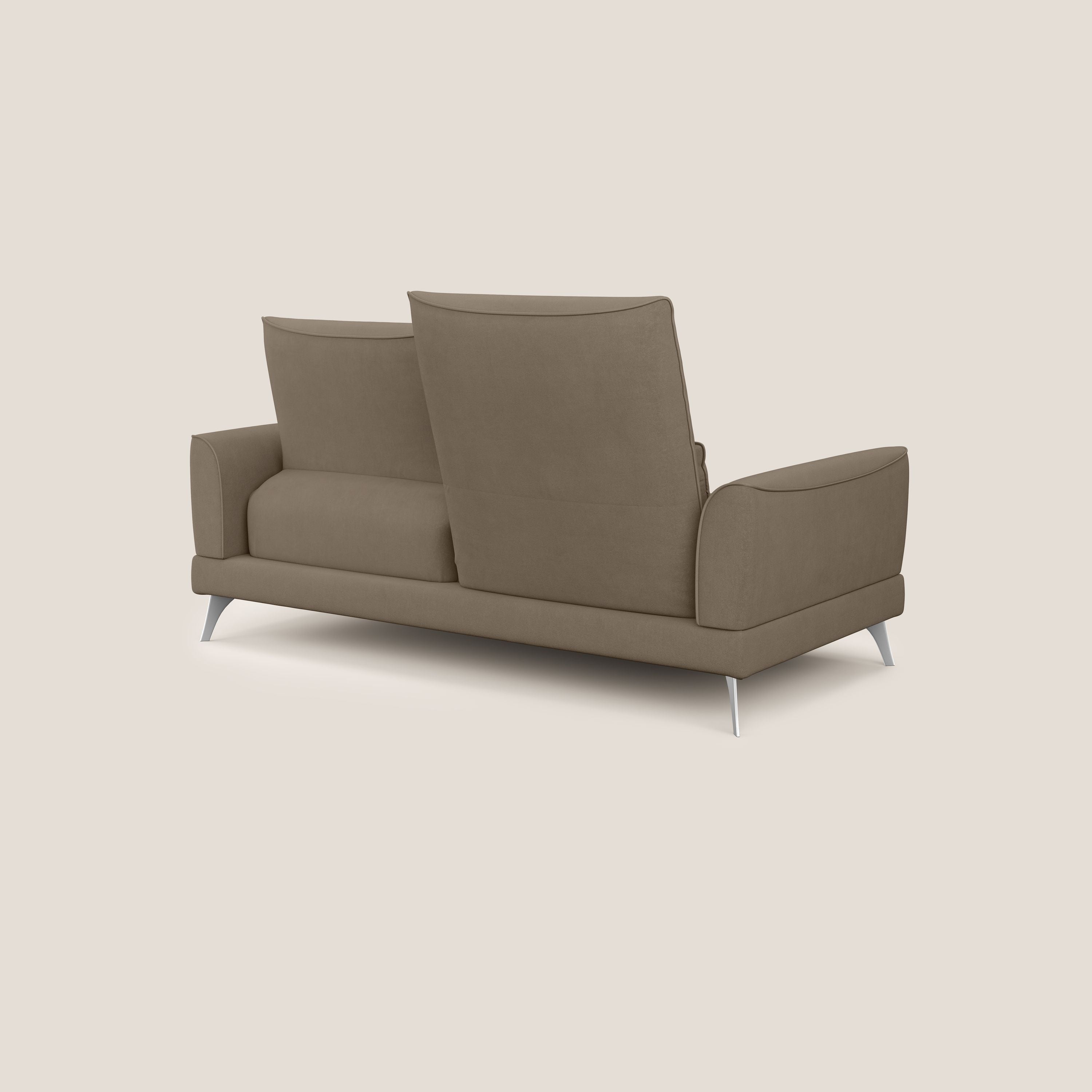 Tommy Divano relax con schienali traslanti in microfibra smacchiabile T11 marrone - divani.store