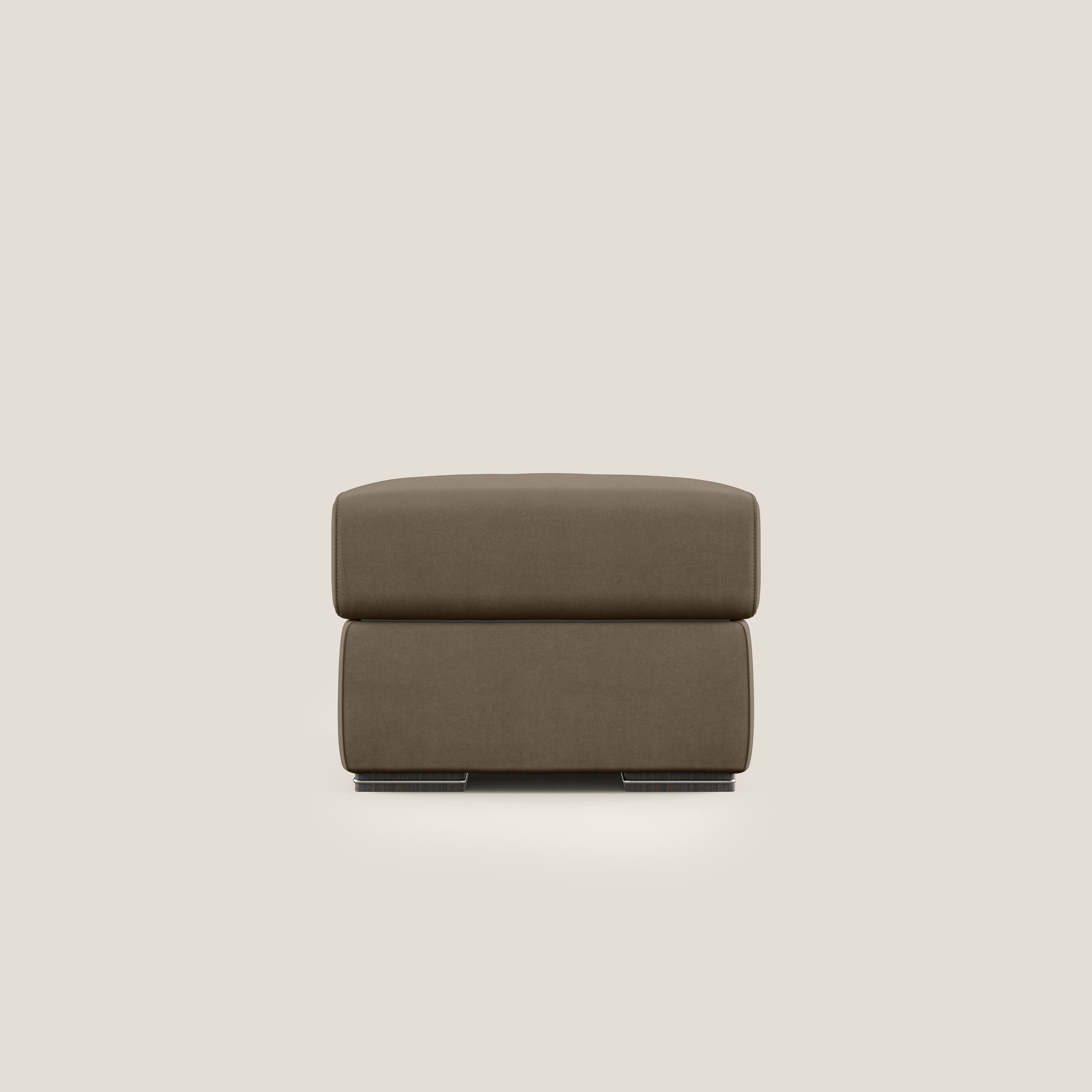 Sun pouf apribile contenitore in microfibra smacchiabile T11 marrone - divani.store