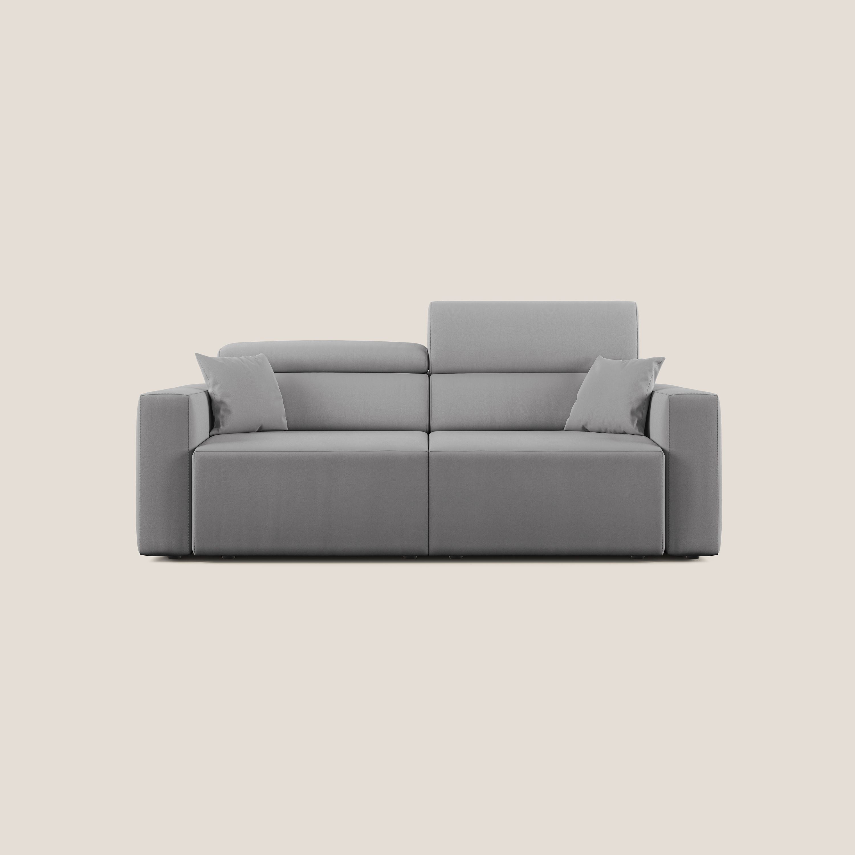 Orwell divano con seduta estraibile in microfibra smacchiabile T11 grigio - divani.store