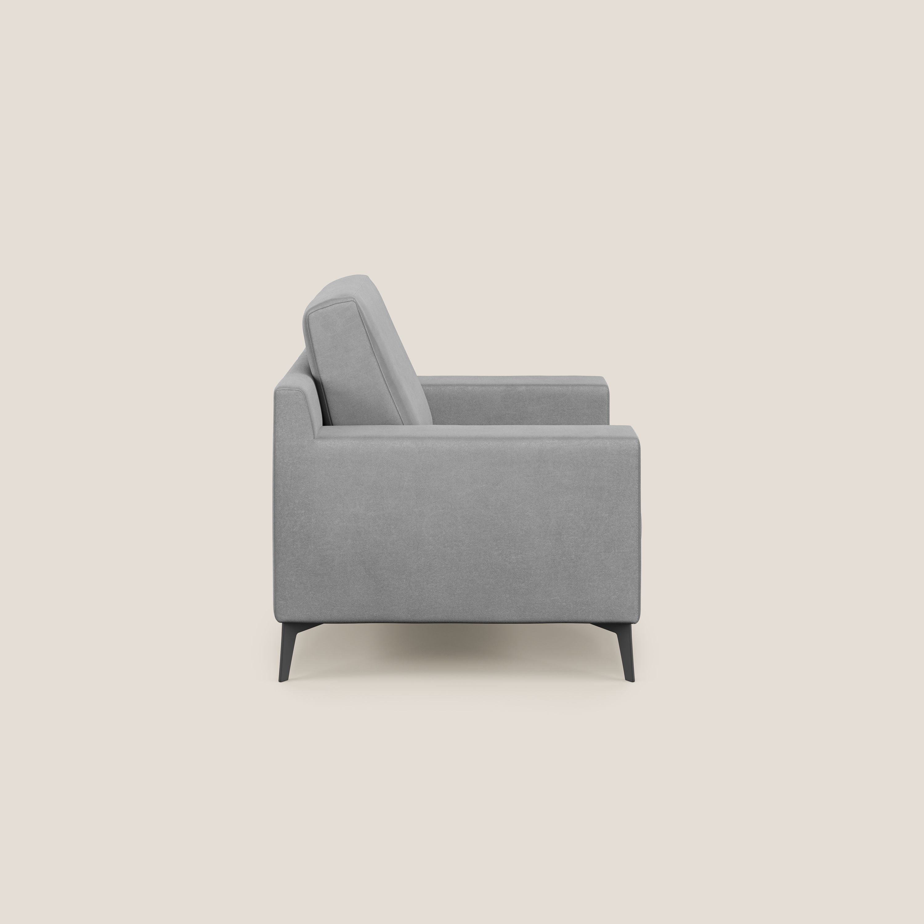 Prestige poltroncina moderna in microfibra smacchiabile T11 grigio - divani.store