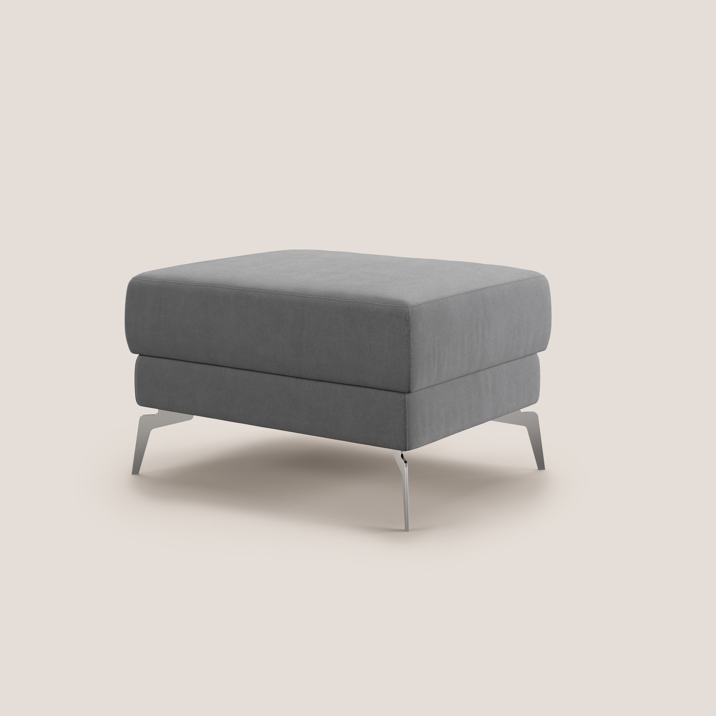 Star Pouf con piedini alti in microfibra impermeabile T11 grigio - divani.store