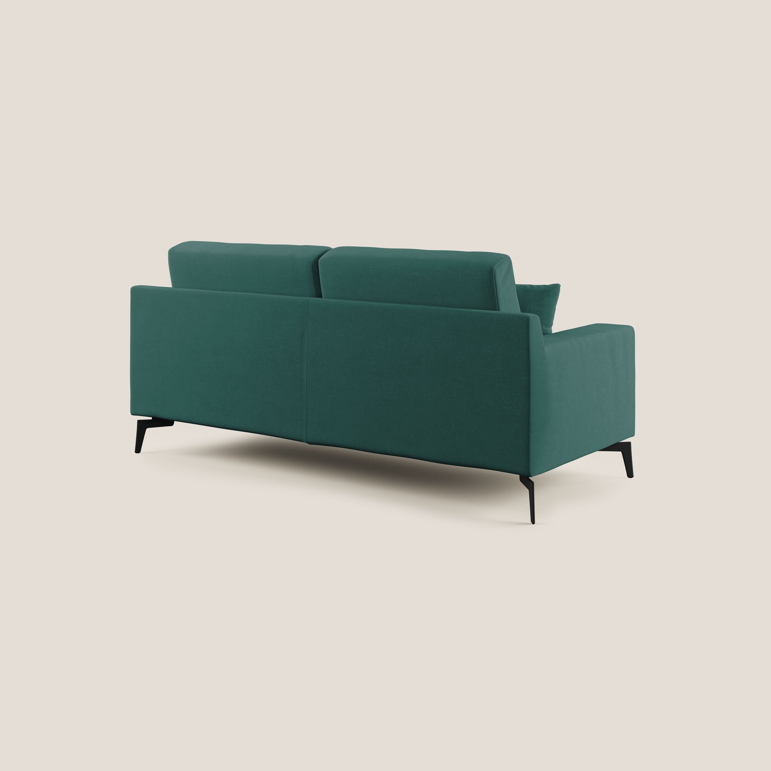 Prestige divano moderno in microfibra smacchiabile T11 petrolio - divani.store