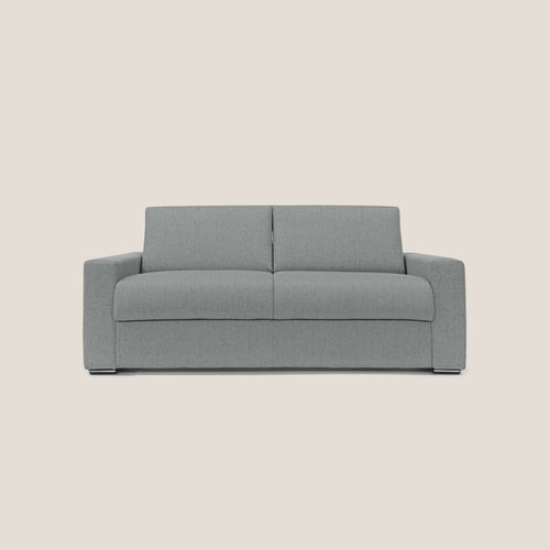 Nixon Divano letto matrimoniale con materasso 20 cm in tessuto impermeabile T03 grigio - divani.store