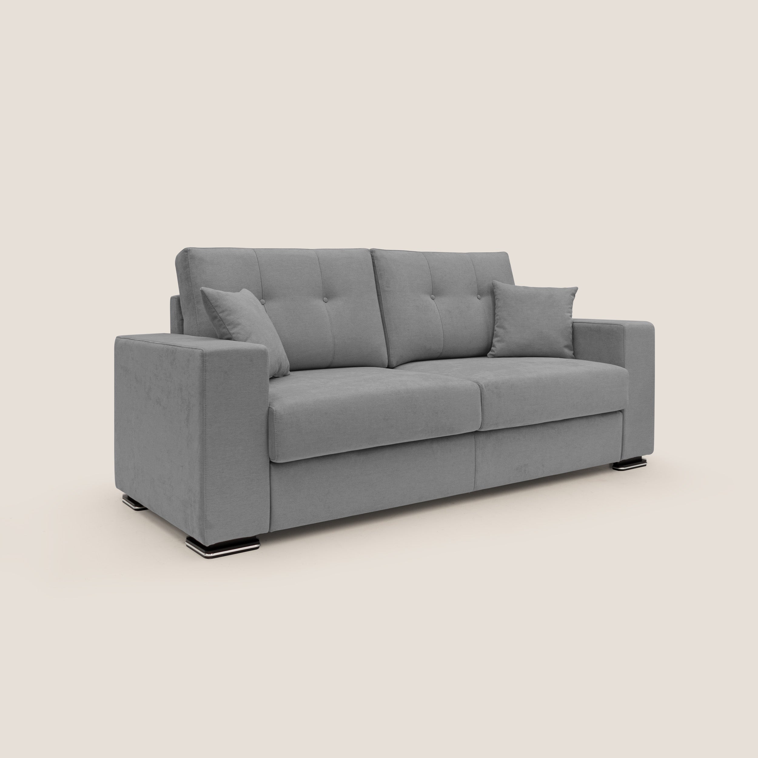Giove divano in morbido tessuto impermeabile T02 grigio - divani.store