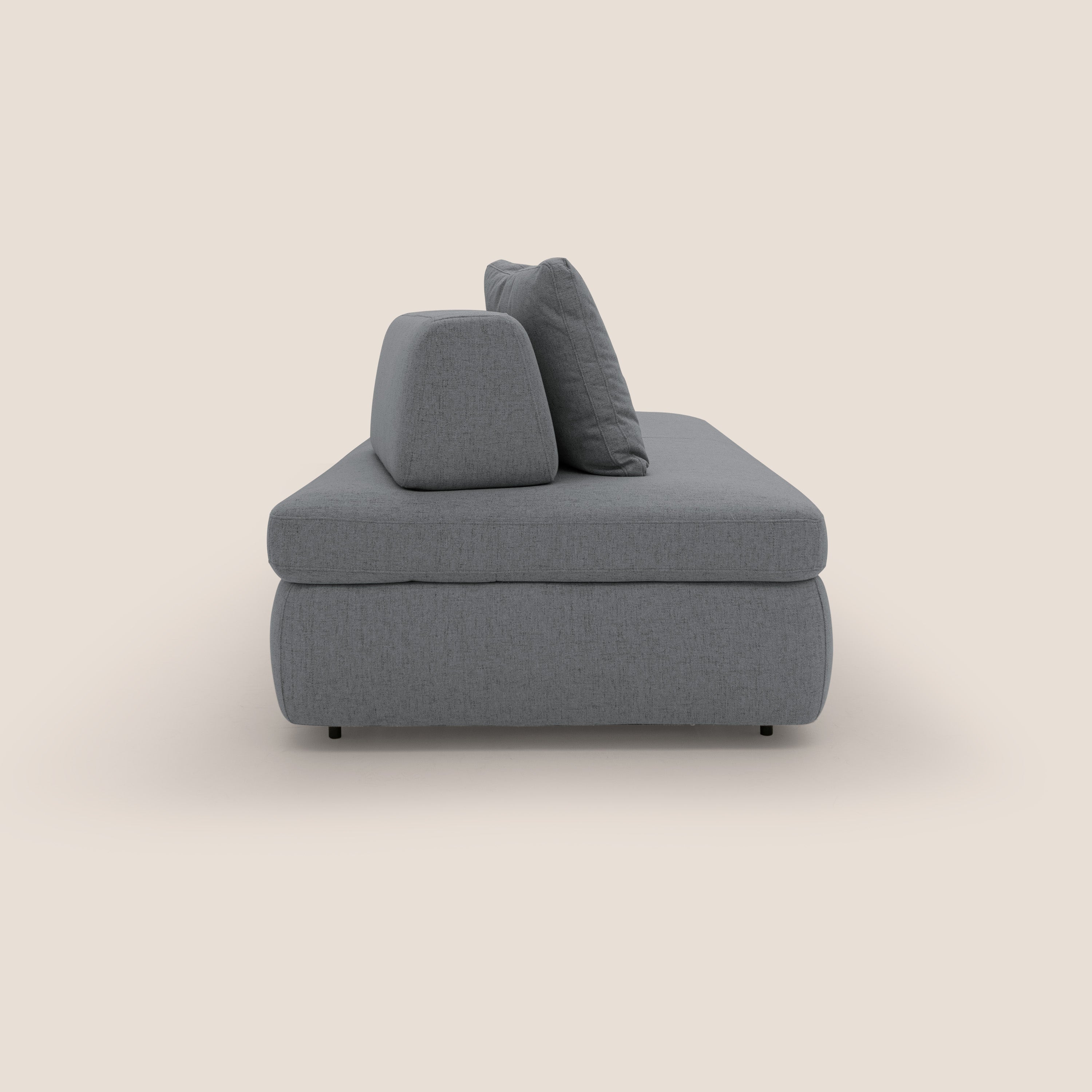 Gransasso Divano letto matrimoniale dal DESIGN innovativo in tessuto impermeabile T03 grigio - divani.store