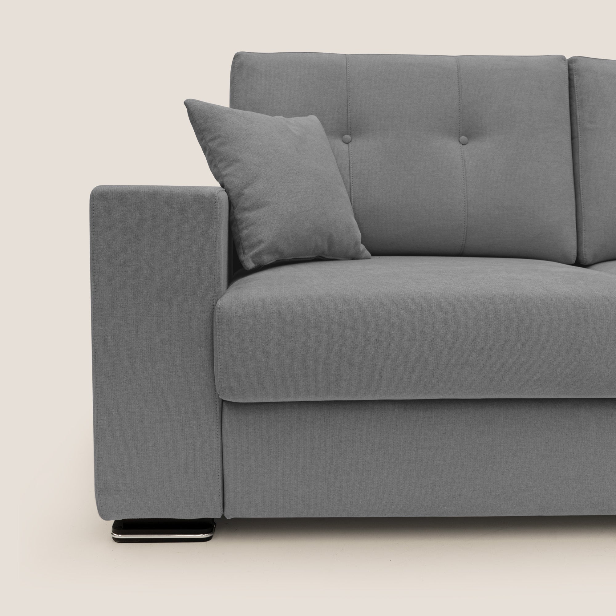 Giove divano in morbido tessuto impermeabile T02 grigio - divani.store