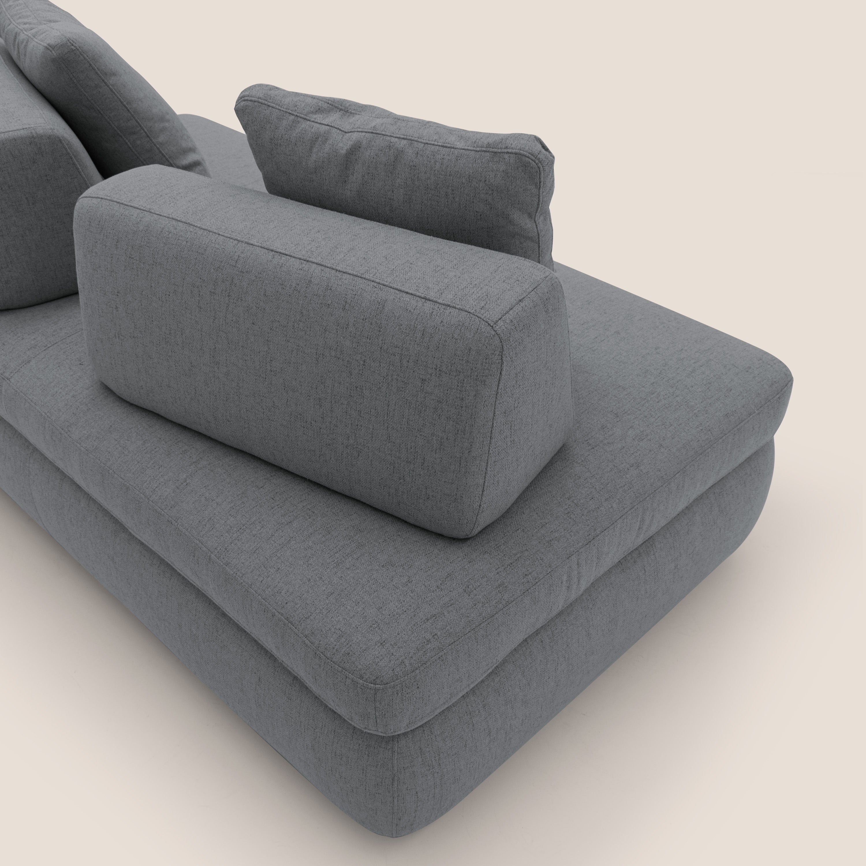 Gransasso Divano letto matrimoniale dal DESIGN innovativo in tessuto impermeabile T03 grigio - divani.store