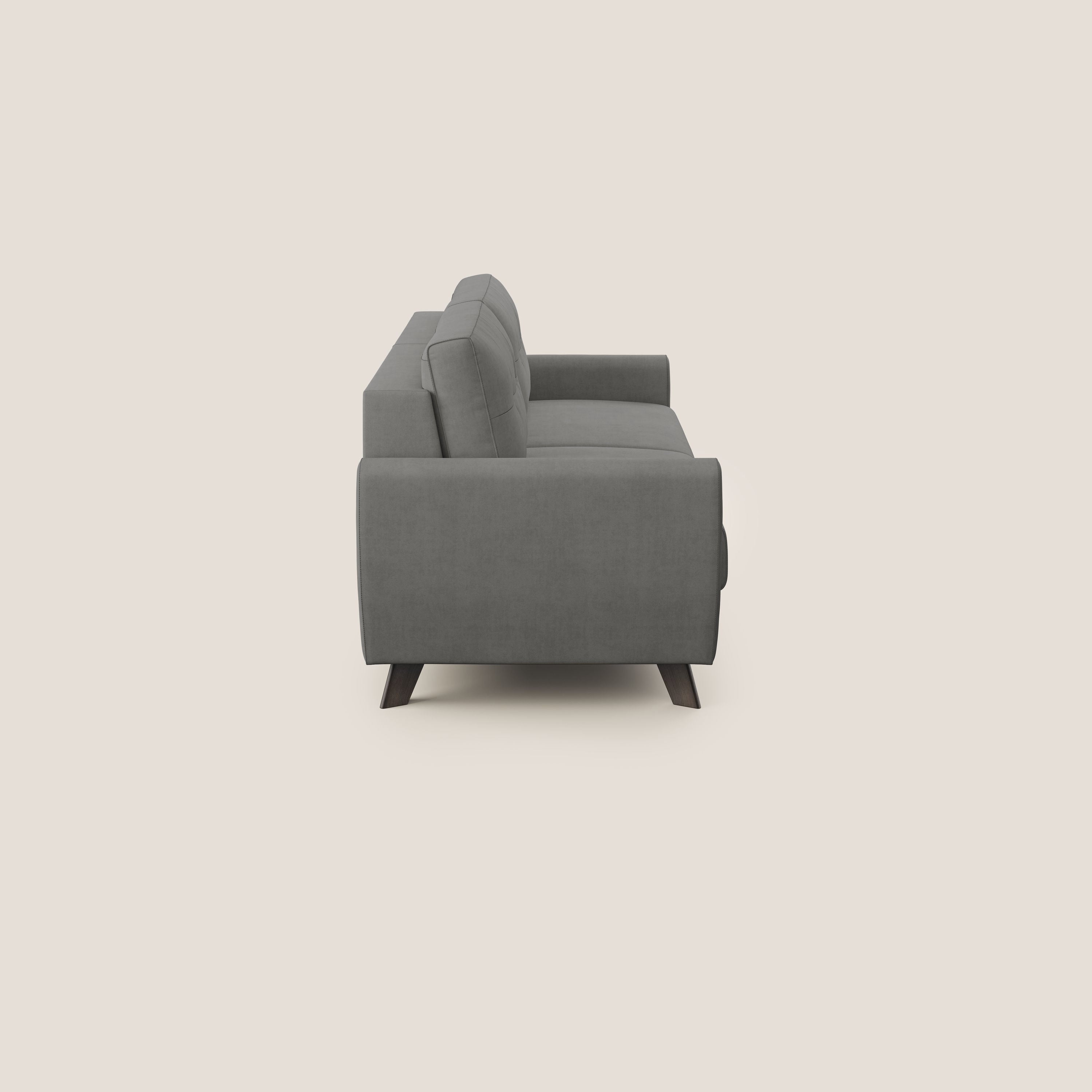 Callisto Divano letto matrimoniale in tessuto morbido impermeabile T02 grigio - divani.store