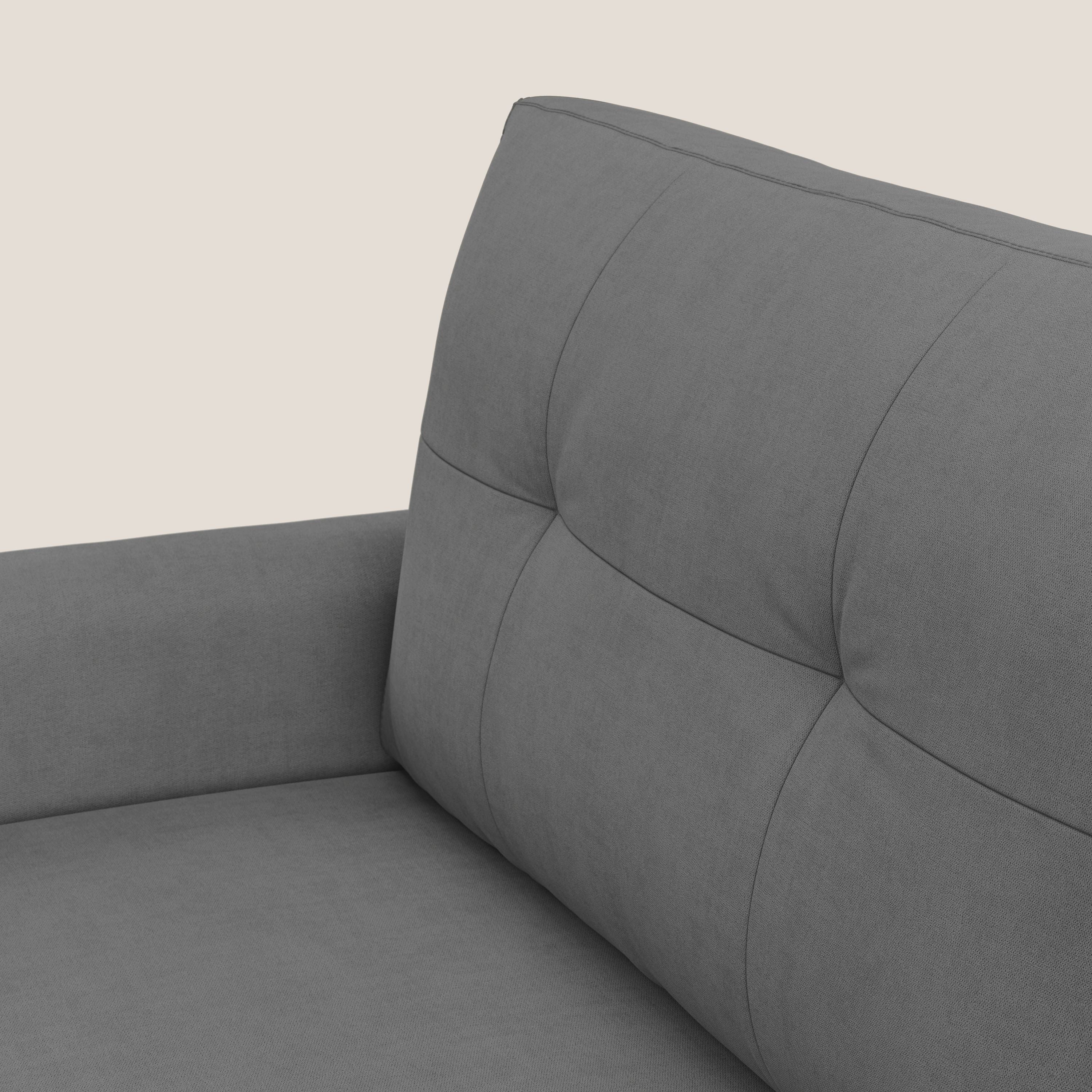 Callisto Divano letto matrimoniale in tessuto morbido impermeabile T02 grigio - divani.store