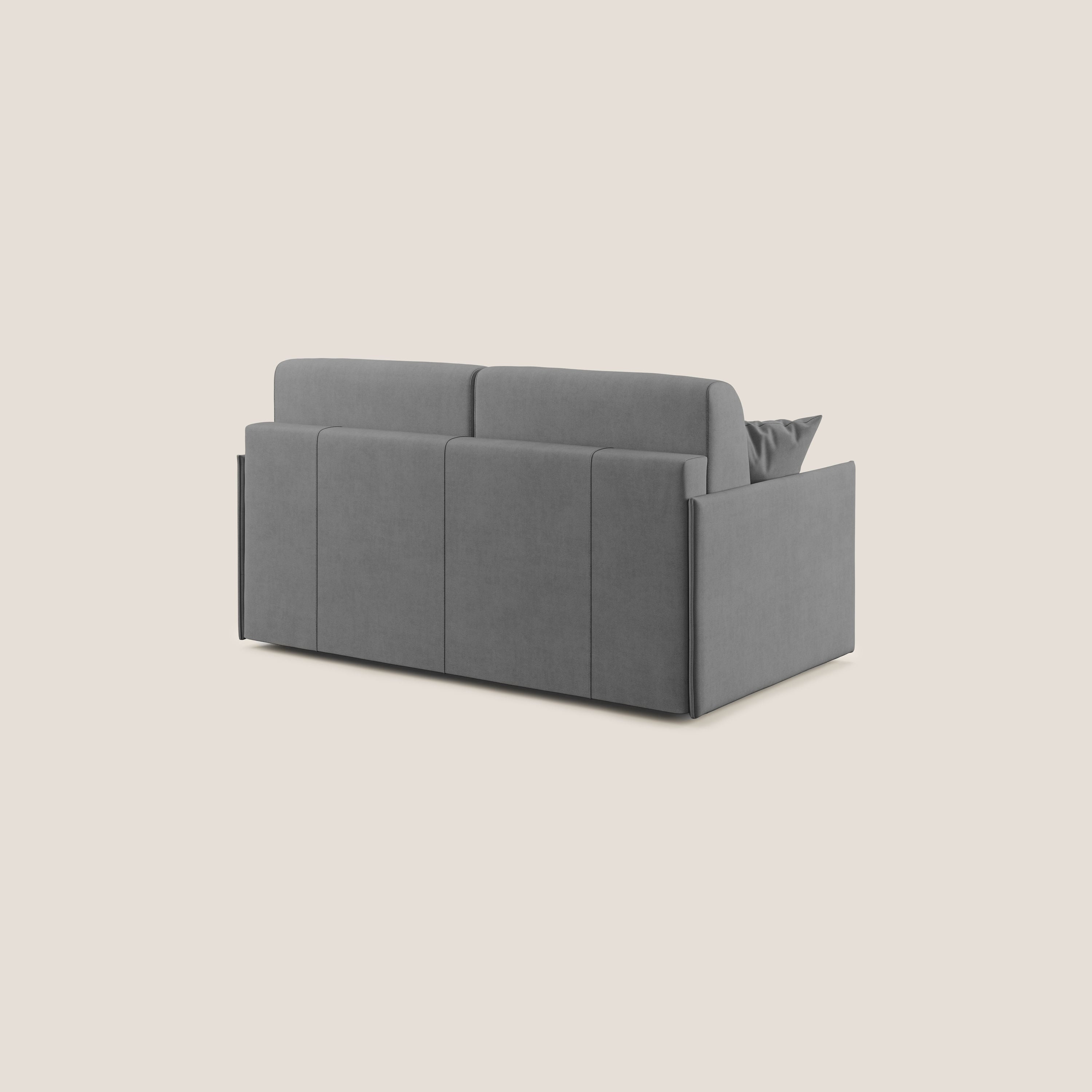Evans Divano letto in morbido tessuto impermeabile T02 grigio - divani.store