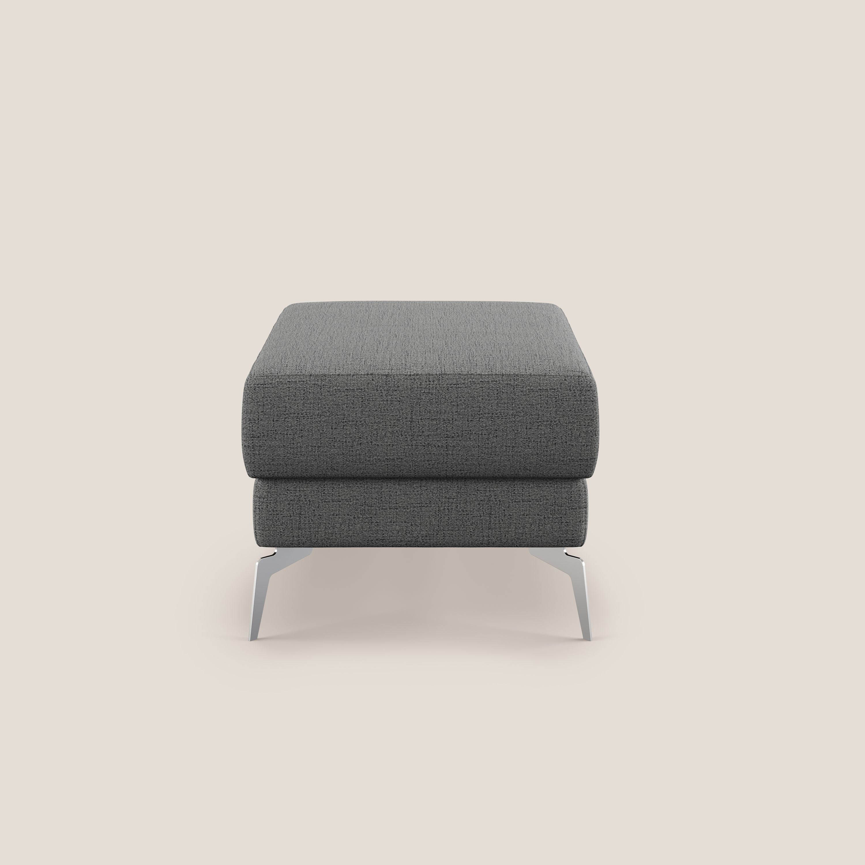 Star Pouf con piedini alti in tessuto impermeabile fiammato T03 grigio - divani.store